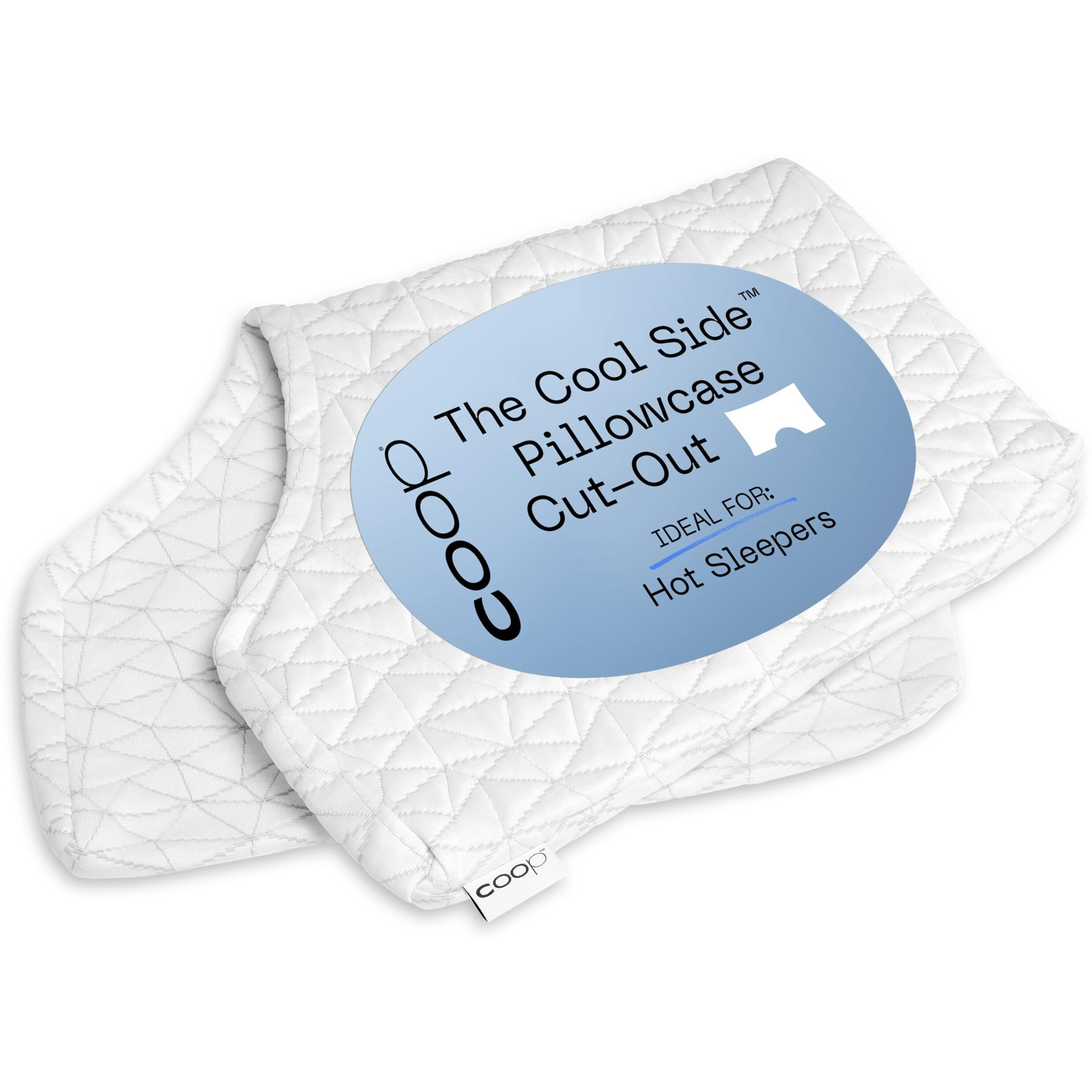 Coop Home Goods Cool Side Cut-Out Pillow Case  Queen Size Cooling Pillow Cases For Hot Sleepers  Two-Sided Pillow Covers  Cozy Side & Cool Side  Ultra Soft Lulltra Cool Technology