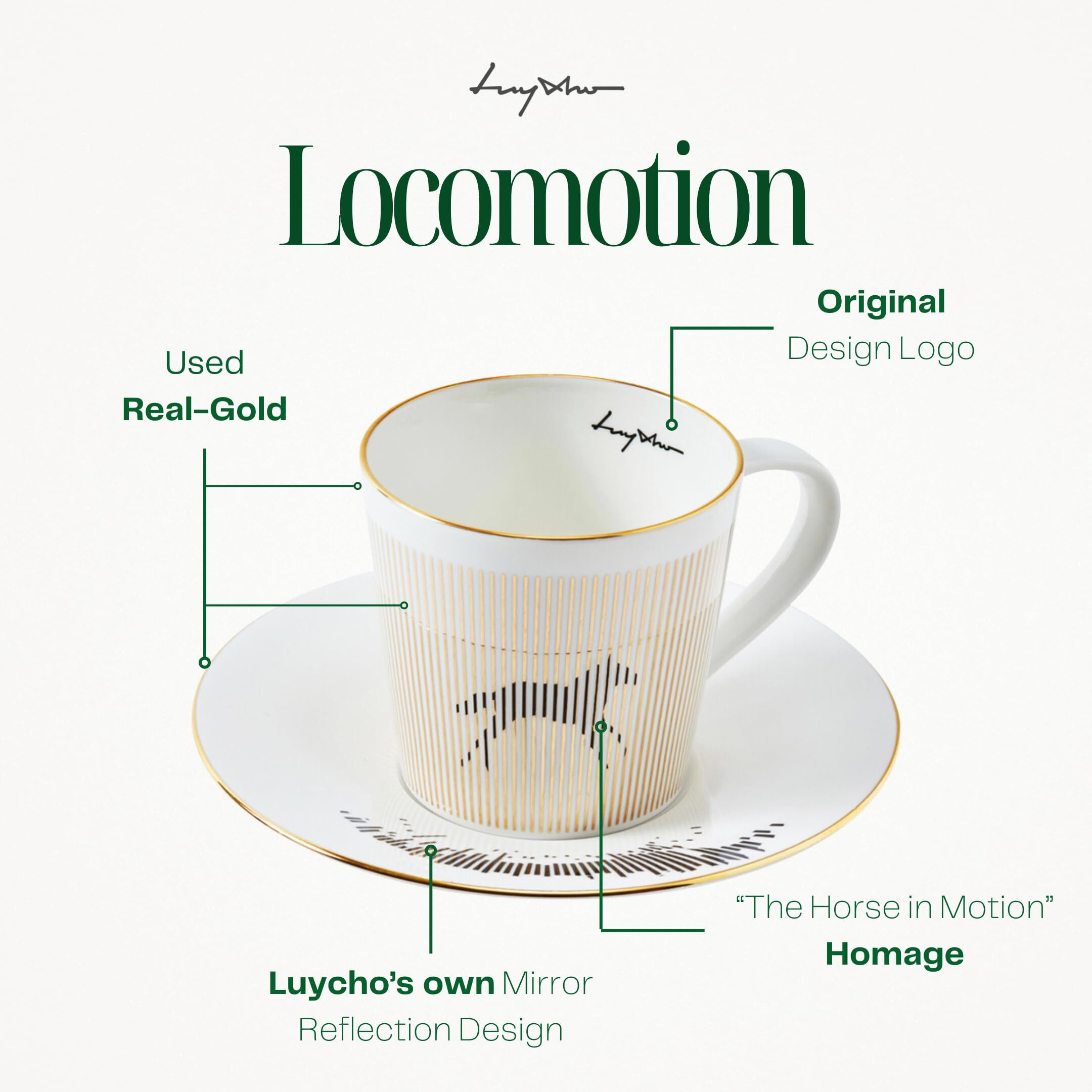 Luycho Mirror Cup Locomotion The Running Horse_11Oz
