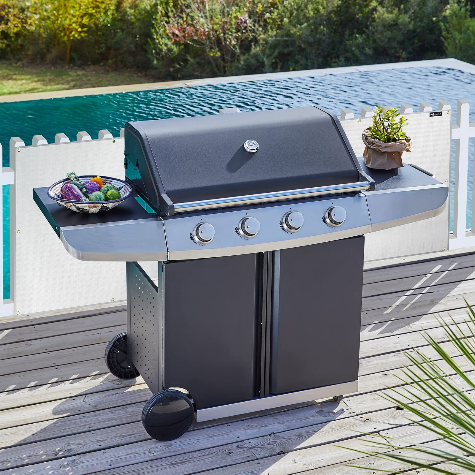 Flasld Aluminum Heat Shield Mat For Grill  Stove  Oven And Refrigerator  Fireproof Cover And Screen Protect Deck Railing From Grill (4048 Inch)