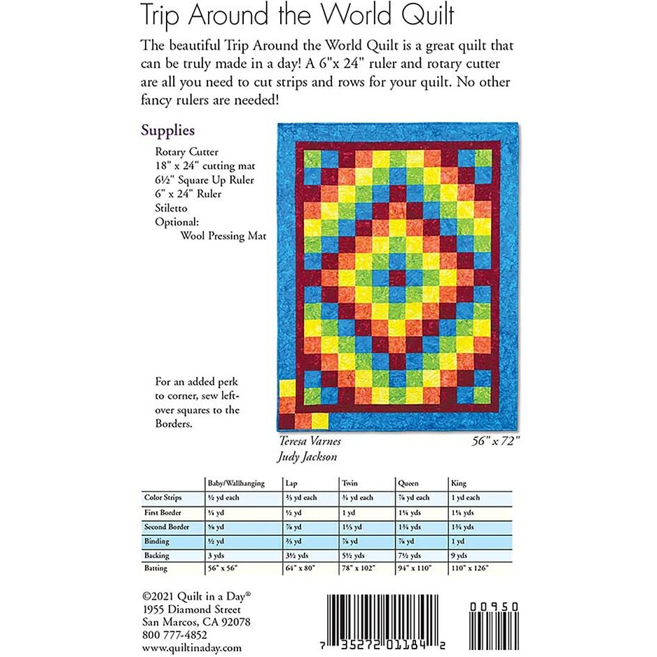 Quilt In A Day Trip Aournd The World Quilt Pattern