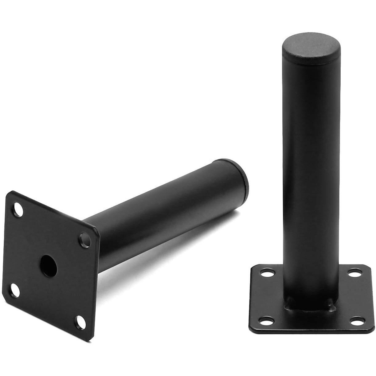 Seimneire 4Pcs Furniture Legs  Black Metal Support Foot Heavy Duty Replacement Legs For Sofa Tv Cabinet Coffee Table Bed Sideboards Cupboard Dresser - 5 Inch / 127Mm