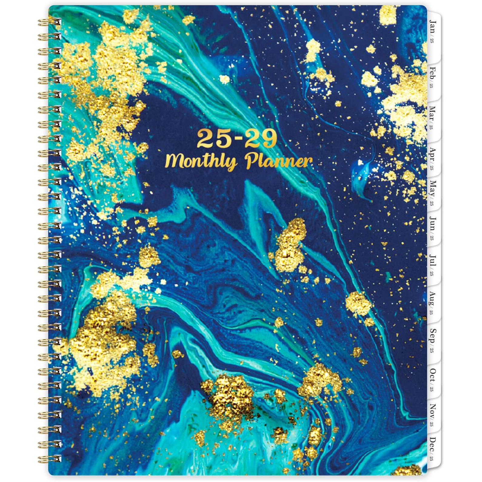 Monthly Planner/Calendar 2025-2029 - 5 Year Monthly Planner 2025-2029 From Jan. 2025 - Dec. 2029  9"" X 11""  2025-2029 Calendar Planner With Tabs