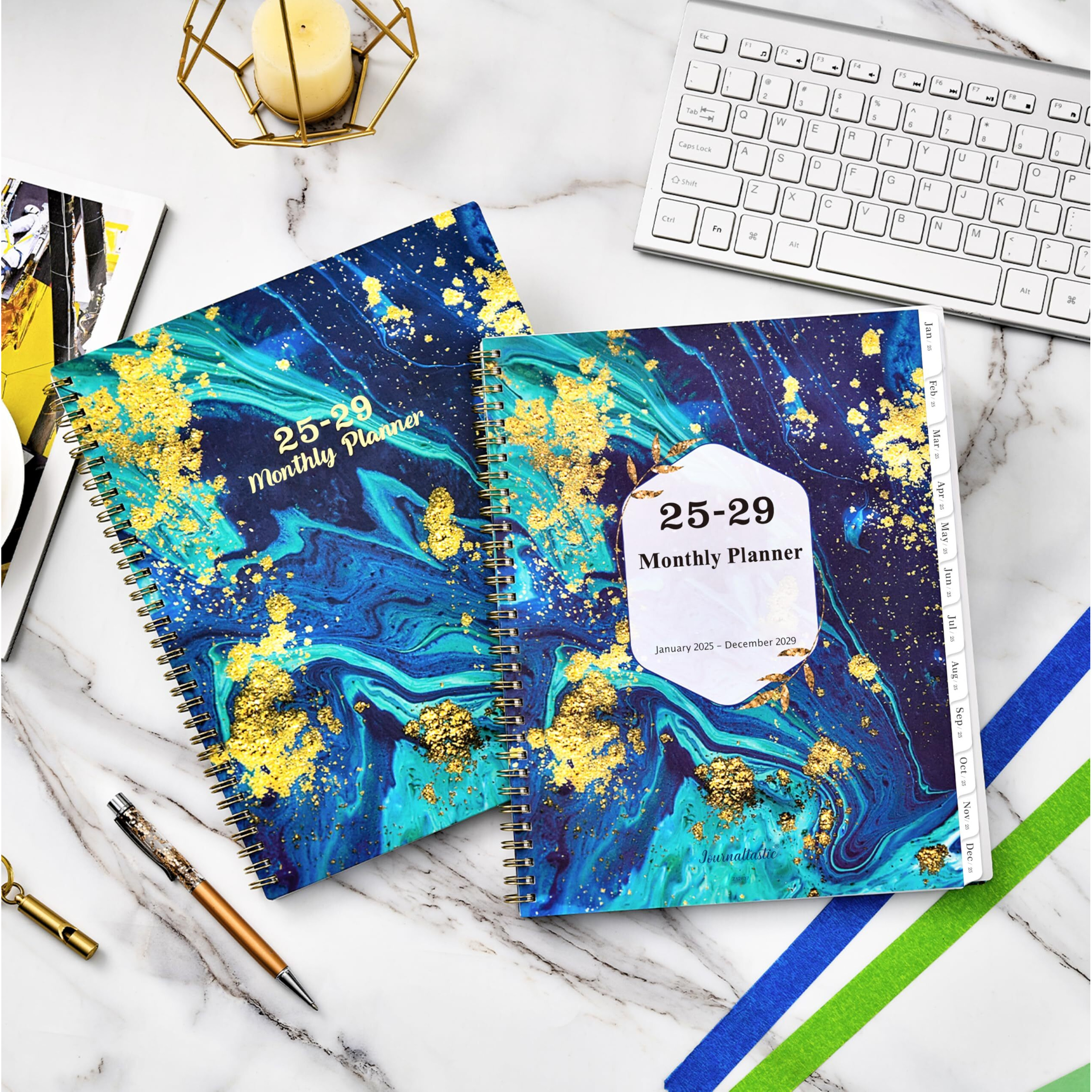 Monthly Planner/Calendar 2025-2029 - 5 Year Monthly Planner 2025-2029 From Jan. 2025 - Dec. 2029  9"" X 11""  2025-2029 Calendar Planner With Tabs