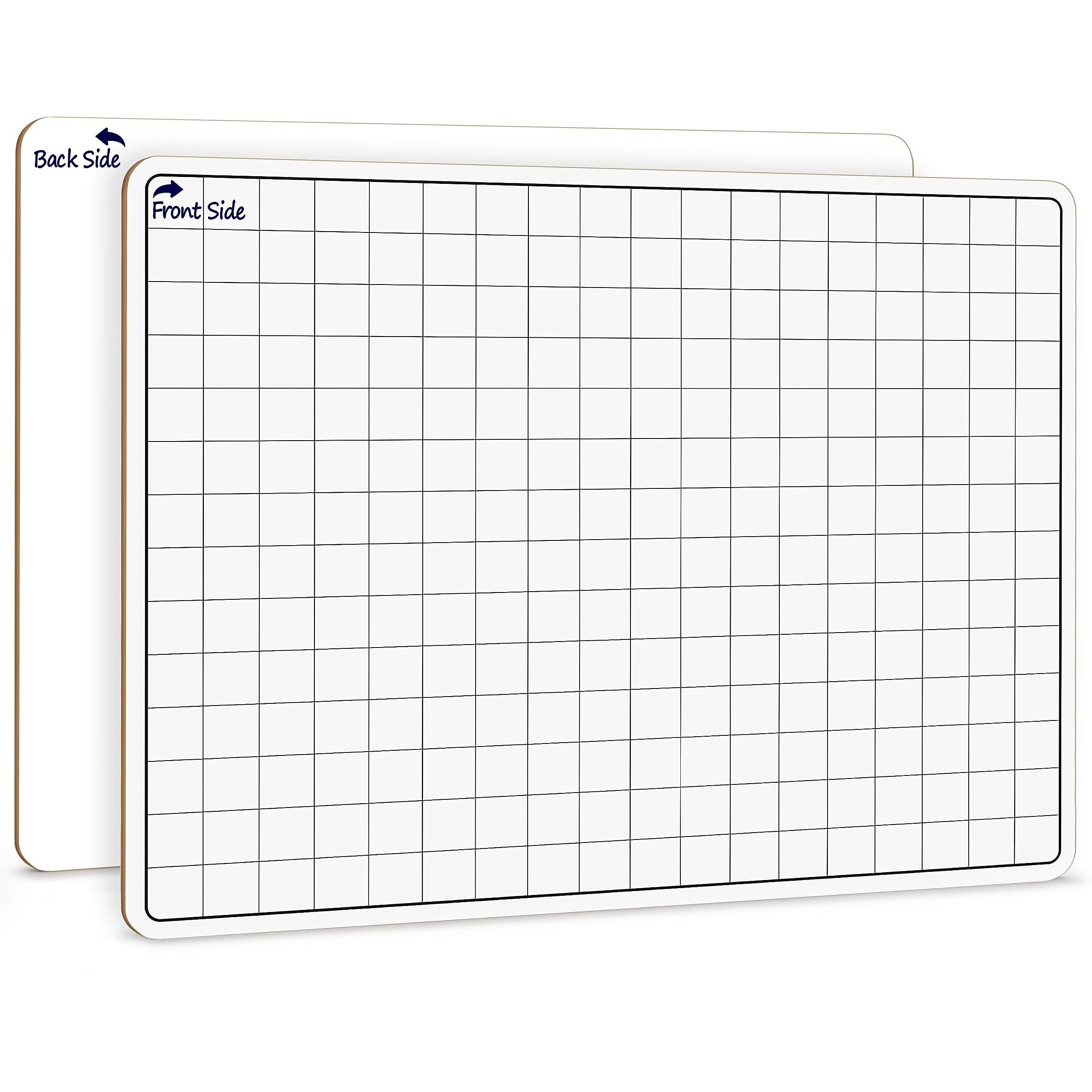 Scribbledo 11 X14  Large Graph Dry Erase Grid Board Double-Sided White Board .75  Cells Drawing Math Grid Lines Graphing Charts Whiteboard For Home School Classroom Teachers And Students