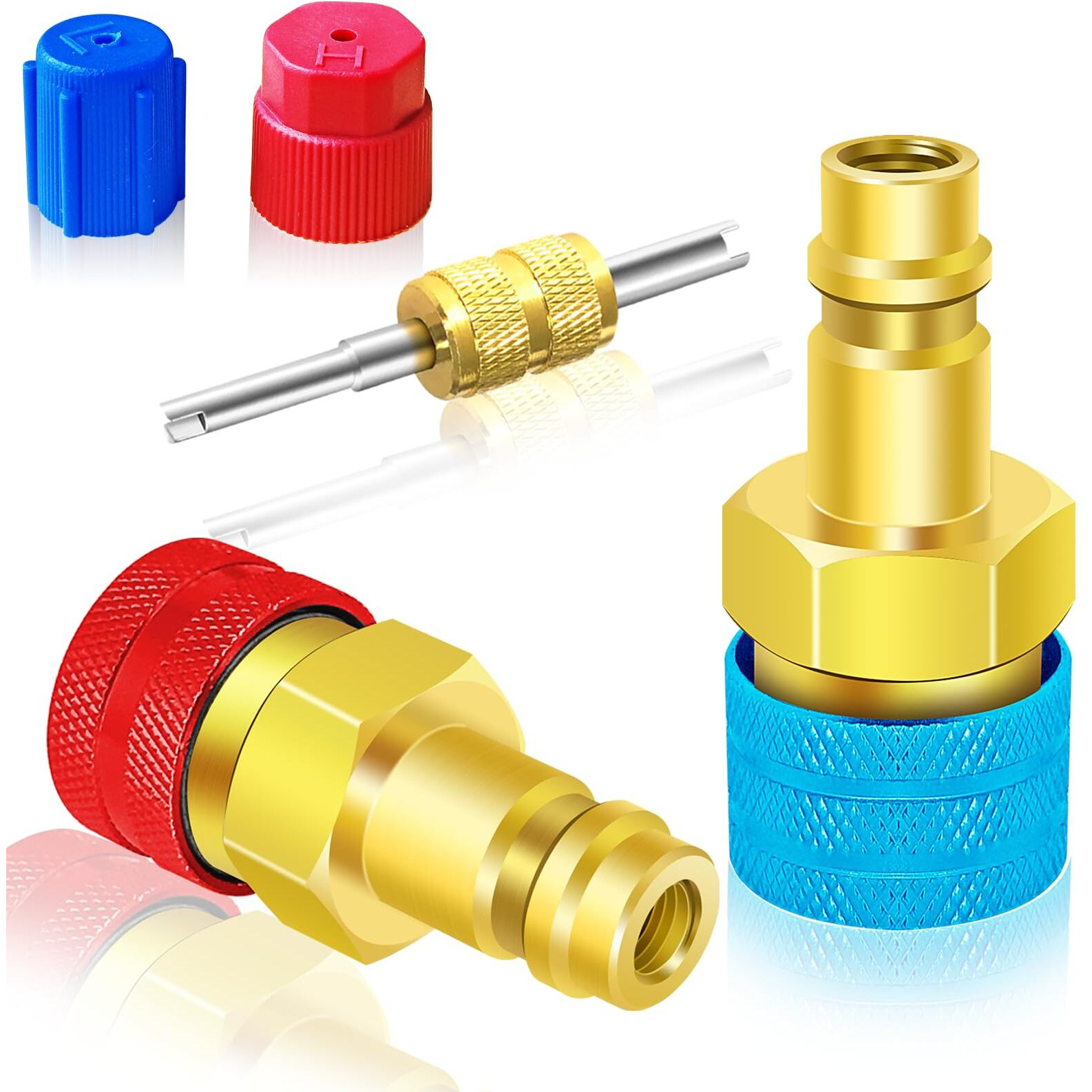 R1234Yf To R134A Adapter  1234Yf To 134A Adapter Kit  R1234Yf To R134A Conversion Adapters  High/Low Pressure Side R134A Adapter Convert To R1234Yf  For Car Air-Conditioning R1234Yf System Charging