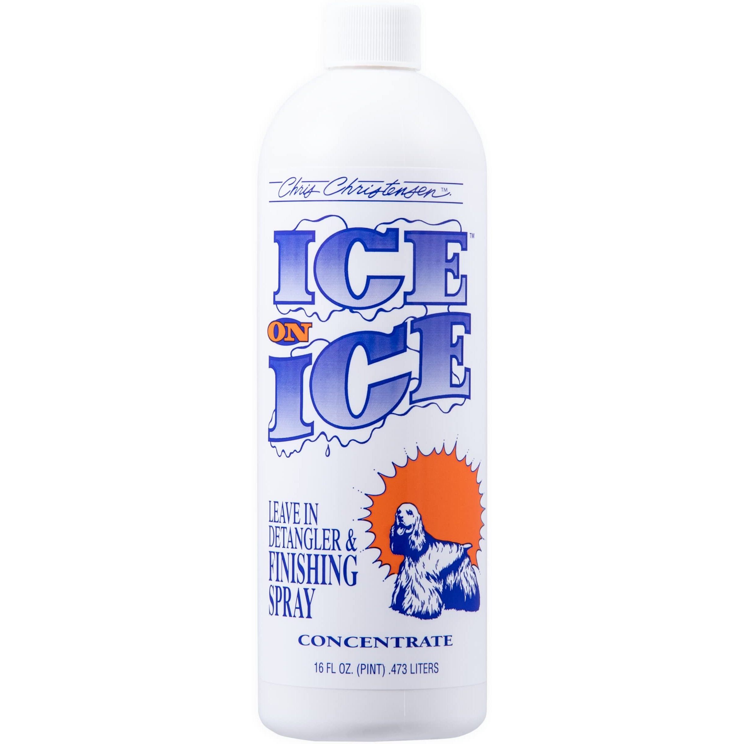 Chris Christensen Ice On Ice Detangling And Finishing Concentrate  Dog Conditioner  Groom Like A Professional  16 Oz