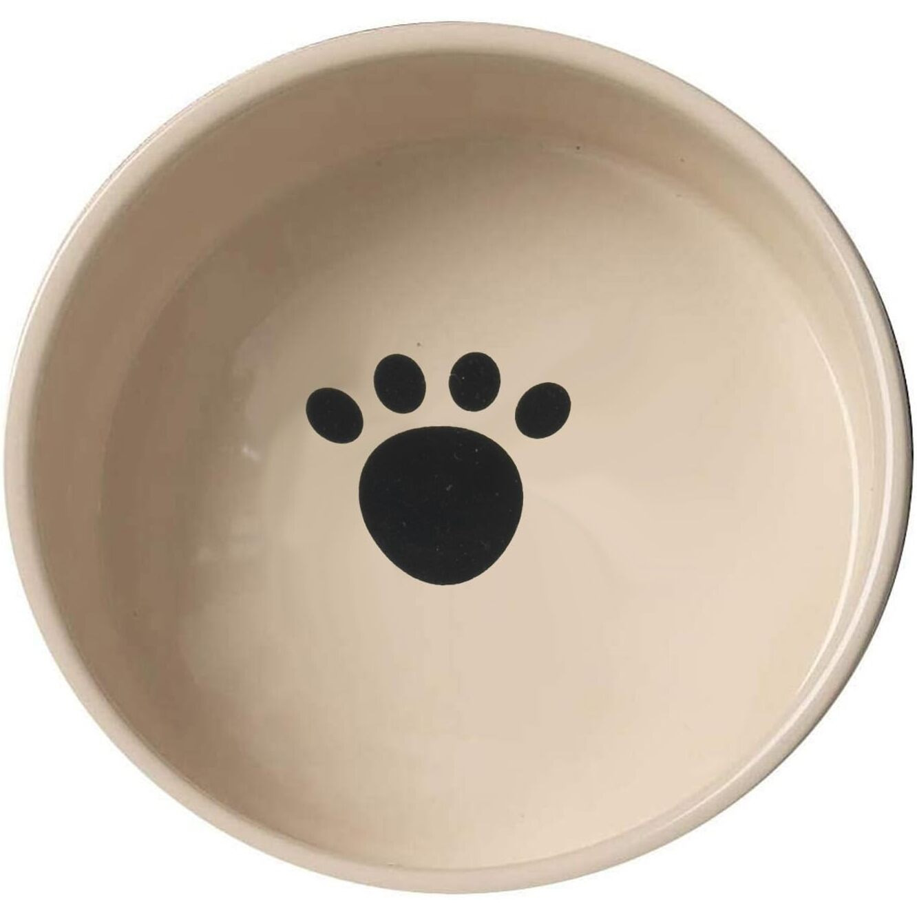 Petrageous 10001 Vintage Stoneware Dog Water Bowl With 2 Cup Capacity 5 Inch Diameter By 2 Inch Tall Great For Small And Medium Sized Dogs And Cats  Black And Natural