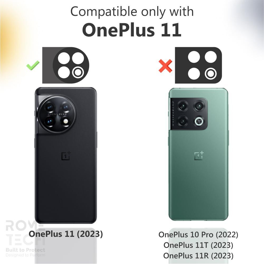 Rome Tech Holster Case With Belt Clip For Oneplus 11 6.7"" (2023) - Phb110 - Slim Heavy Duty Rugged Phone Cover With Kickstand Compatible With One Plus 11 - Black