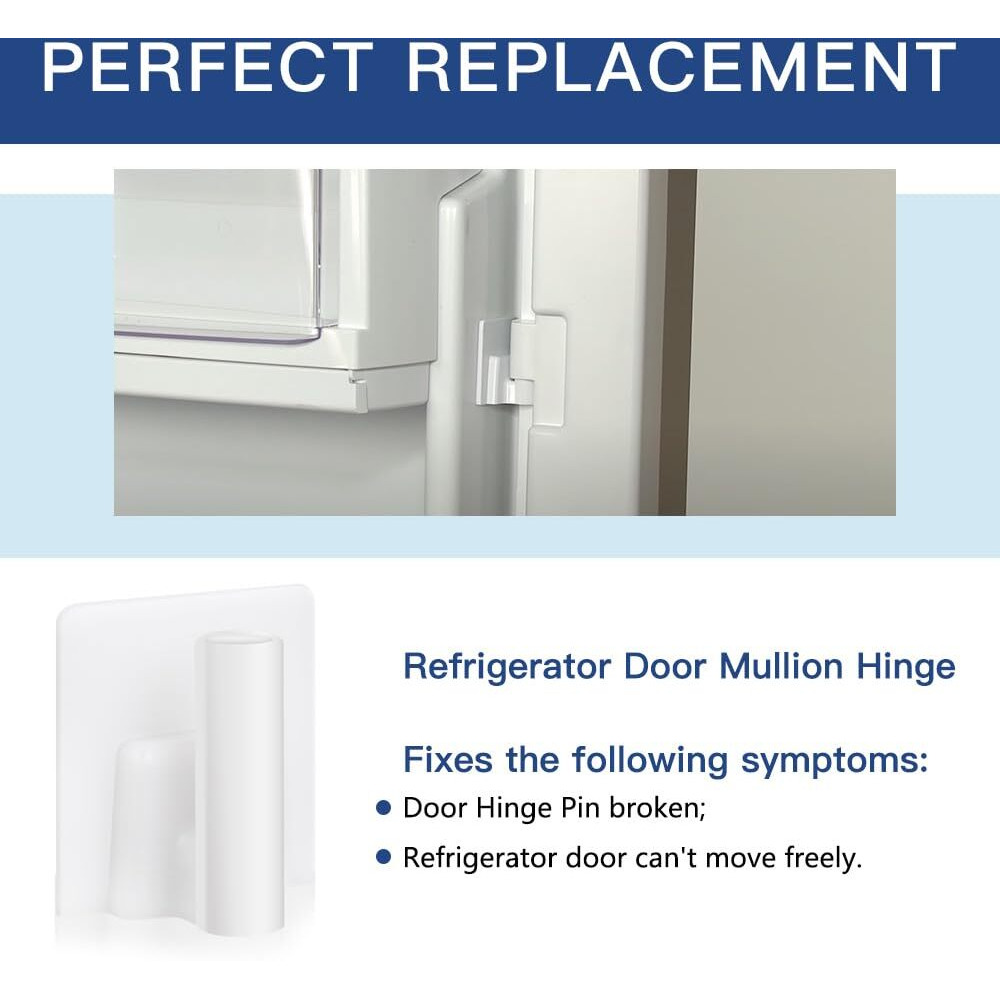 2Pcs 241779401 Refrigerator Door Hinge Pin  Mullion Mounting Pin Fit For Frigidaire/Electrolux Refrigerators - Replaces 1512662  Ah2358752  Ps2358752