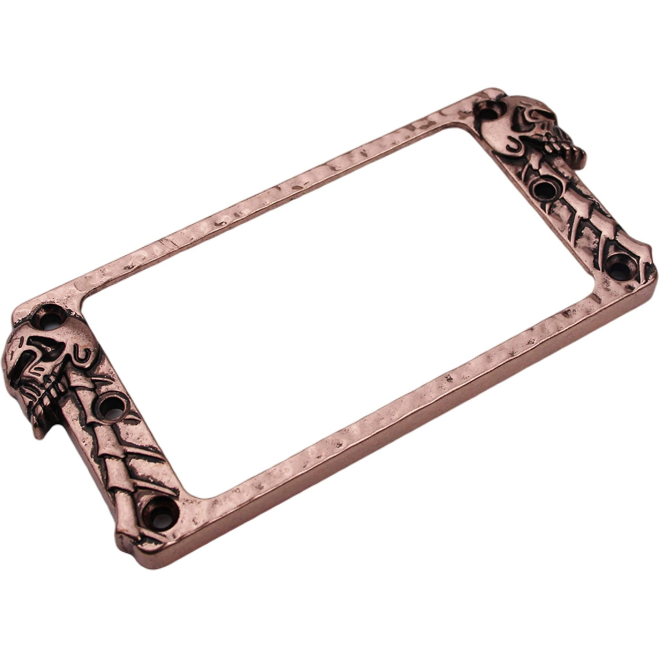 Guyker Metal Flat Humbucker Cover  Pickup Mounting Ring Set - Bridge Neck Pickups Frame Replacement Part For Electric Guitar Or Precision Bass(2Pcs  Pr007 Antique Bronze)