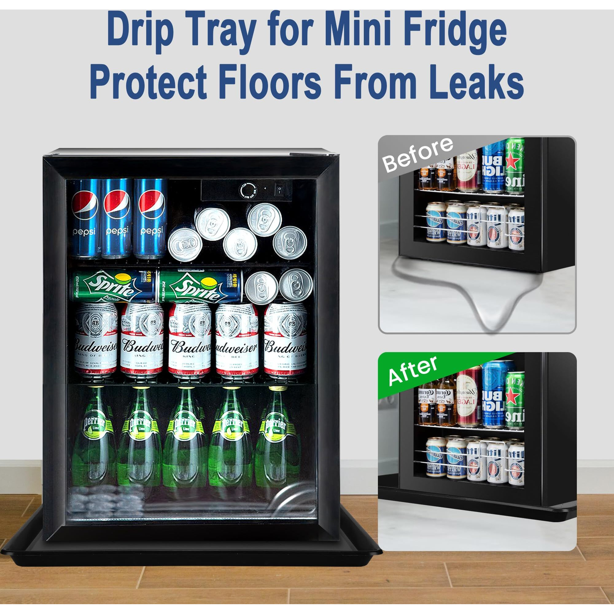 22'' X 21'' Mini Fridge Drip Pan  Large Drip Tray  Portable Ac Drip Pan  Under Washer Pan  Dishwasher Pan  Oil Drain Pans For Changing Oil(2 Pcs)