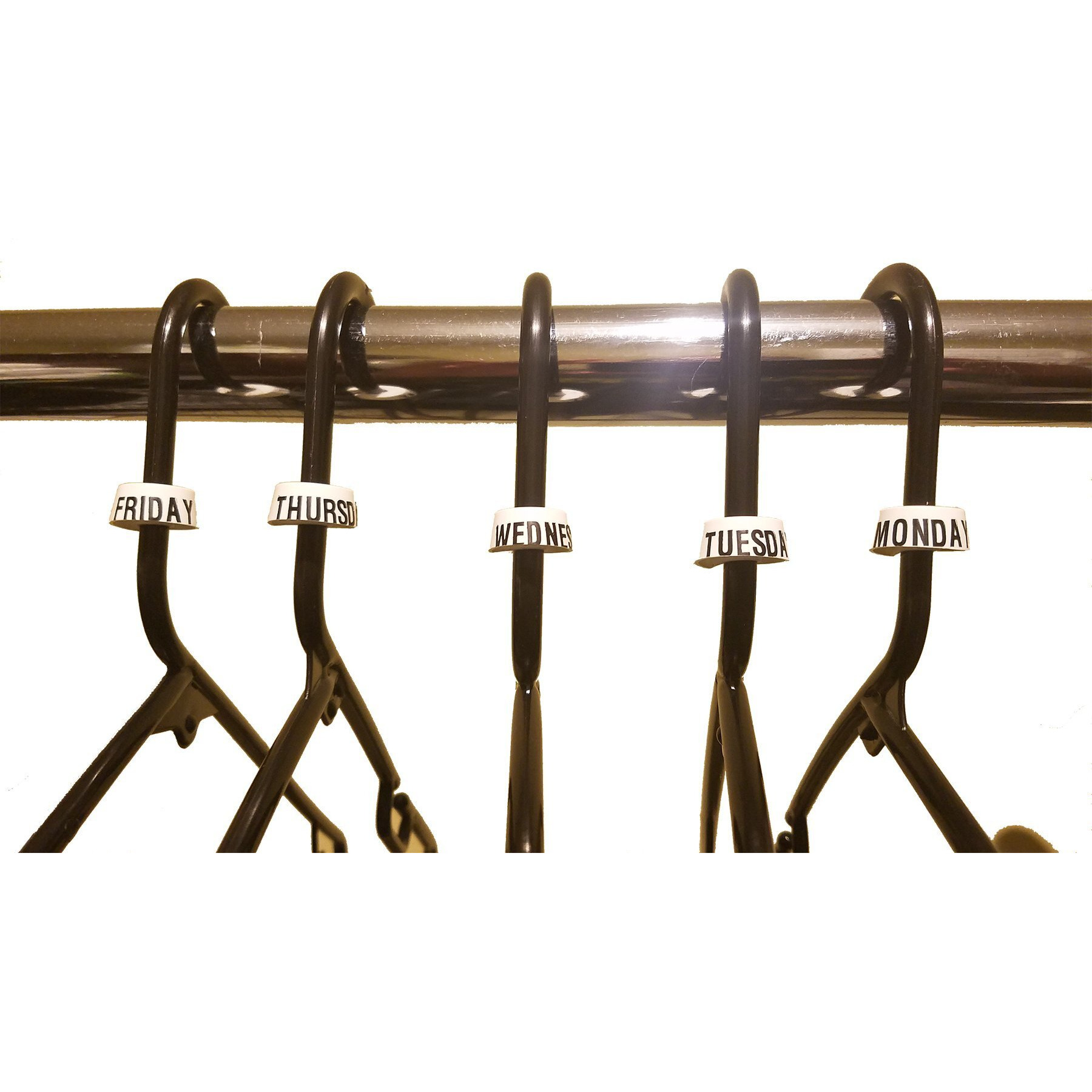 Deluxe Weekly Hanger Markers - Quickly Identify Which Outfit To Wear For Each Day Of The Week