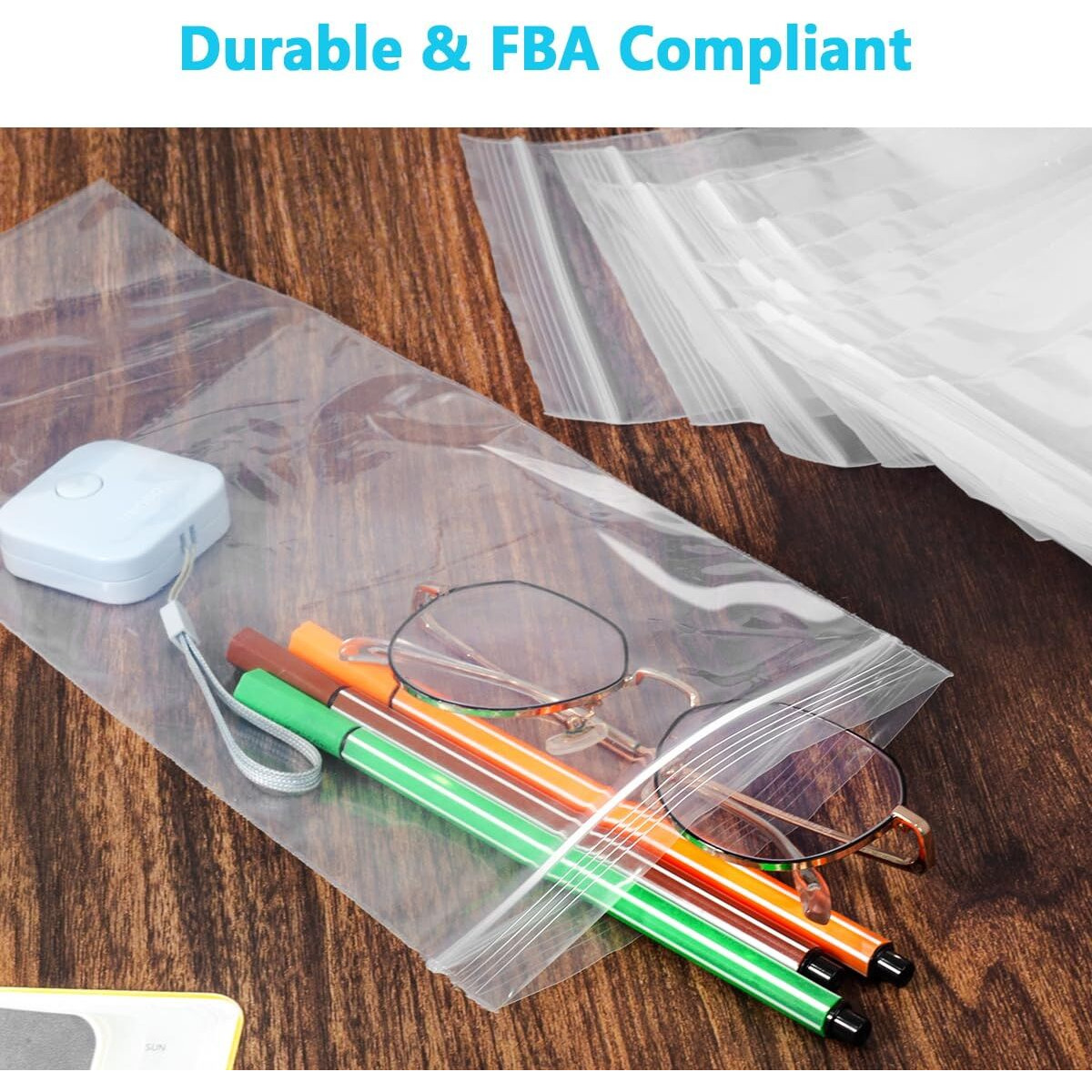 5X12 Long Plastic Bags  Zip Bags Clear Plastic Poly Bags  2.5 Mil  5"" X 12"" (Pack Of 100)