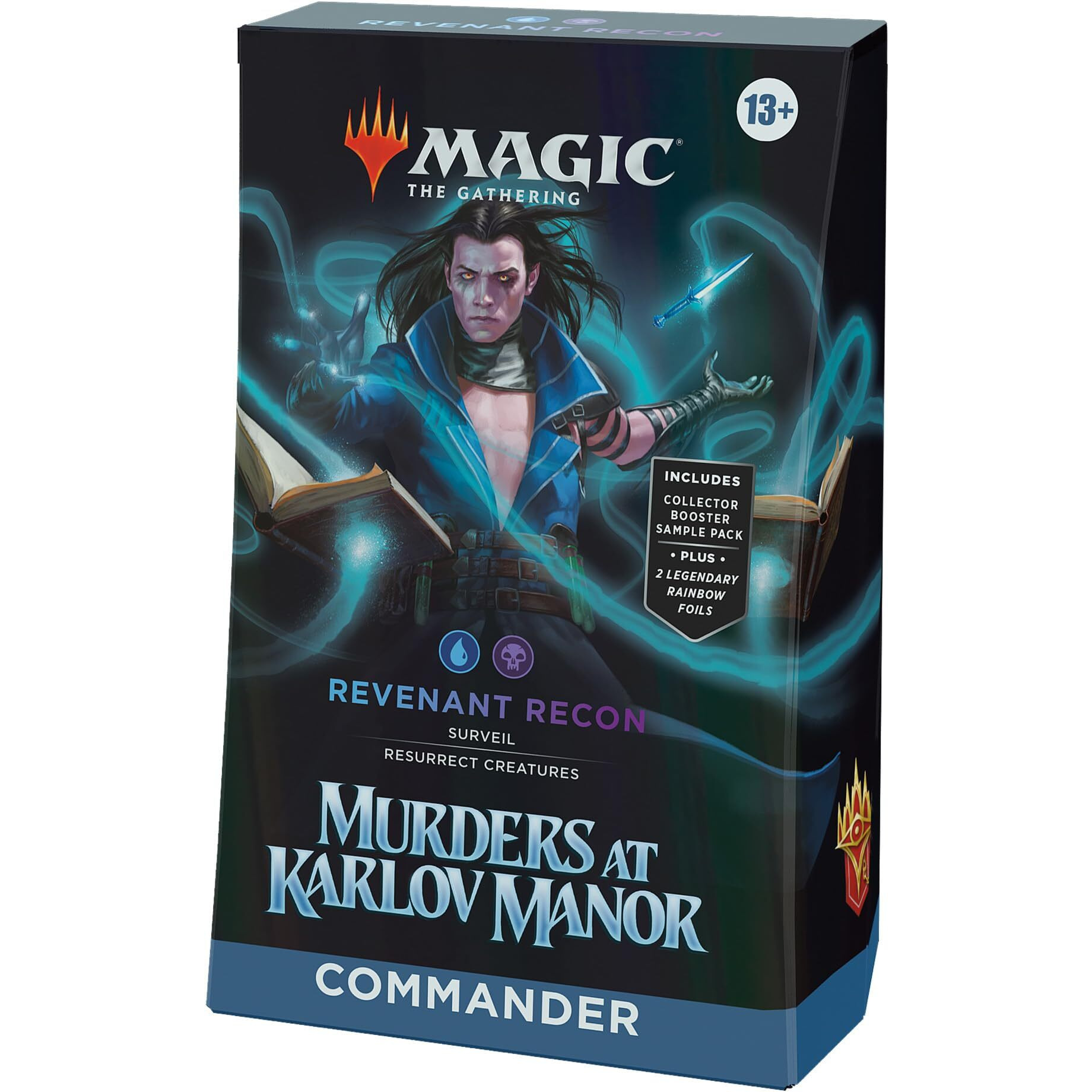 Magic The Gathering Murders At Karlov Manor Commander Deck - Revenant Recon (100-Card Deck  2-Card Collector Booster Sample Pack + Accessories)