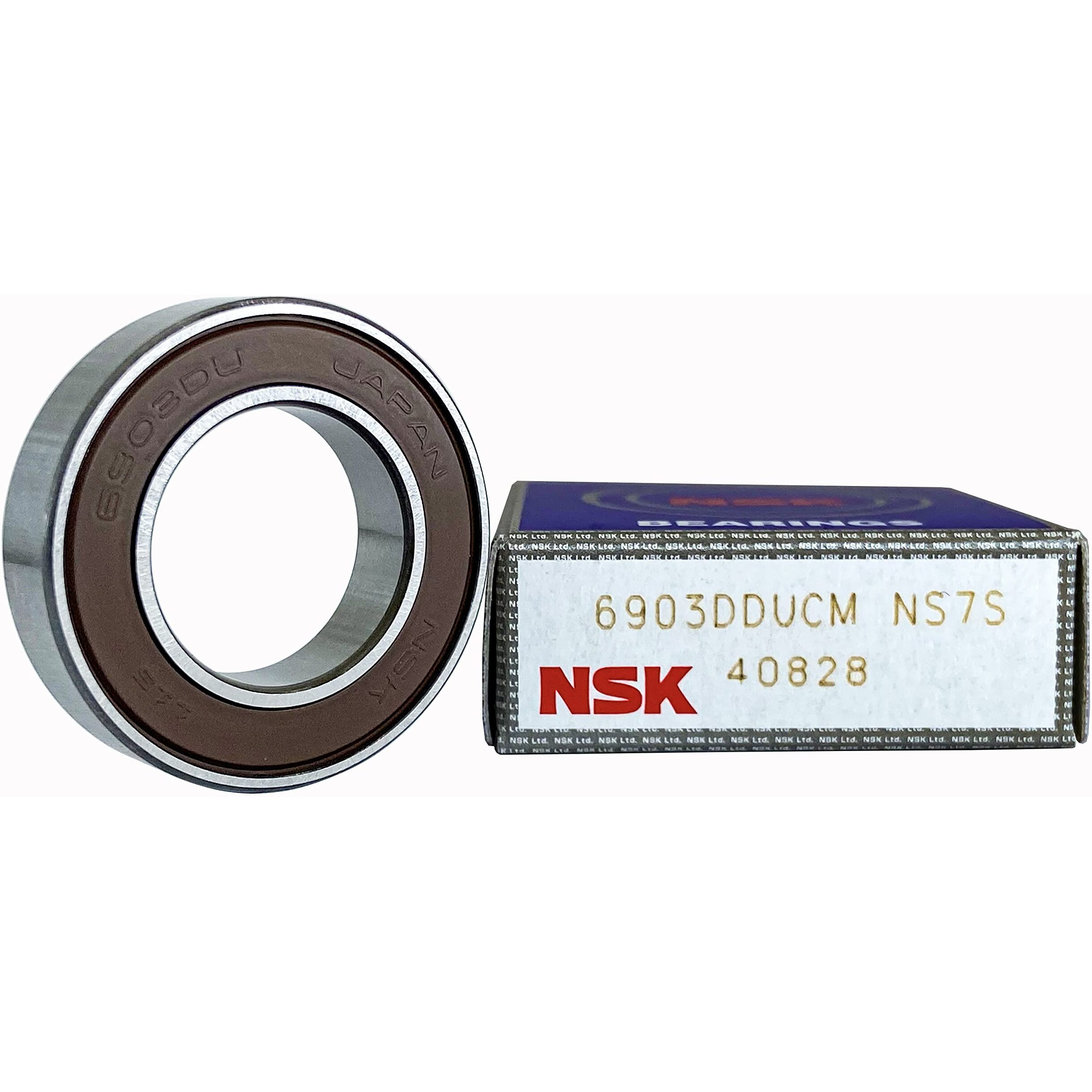 2Pack Nsk 6903Ddu Double Rubber Seal Bearings 17X30X7Mm High Speed Bearings Deep Groove Ball Bearings 6903-2Rs