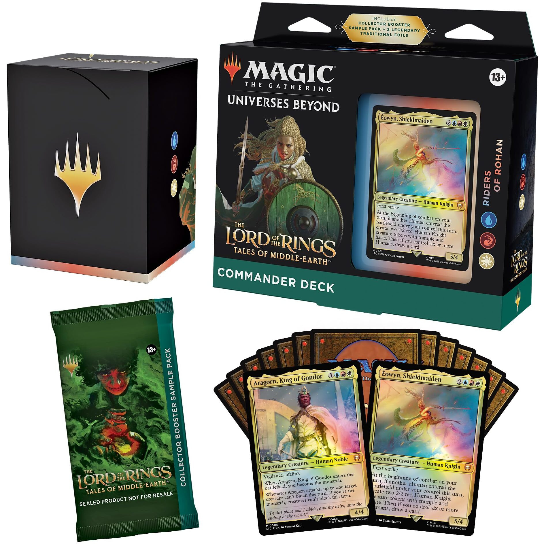Magic The Gathering The Lord Of The Rings Tales Of Middle-Earth Commander Deck 1 + Collector Booster Sample Pack
