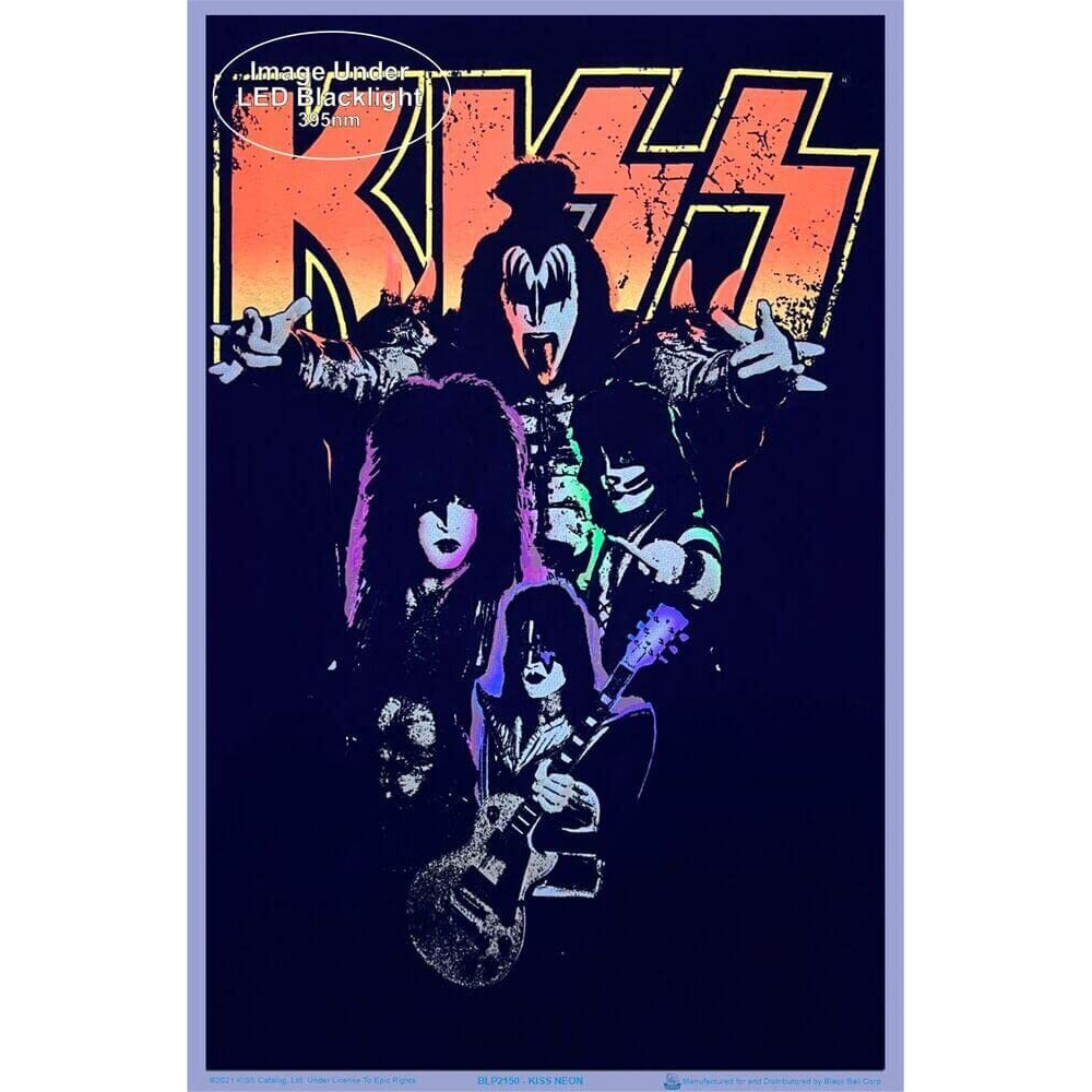 Kiss - Officially Licensed - Neon Blacklight Poster - 23"" X 35""