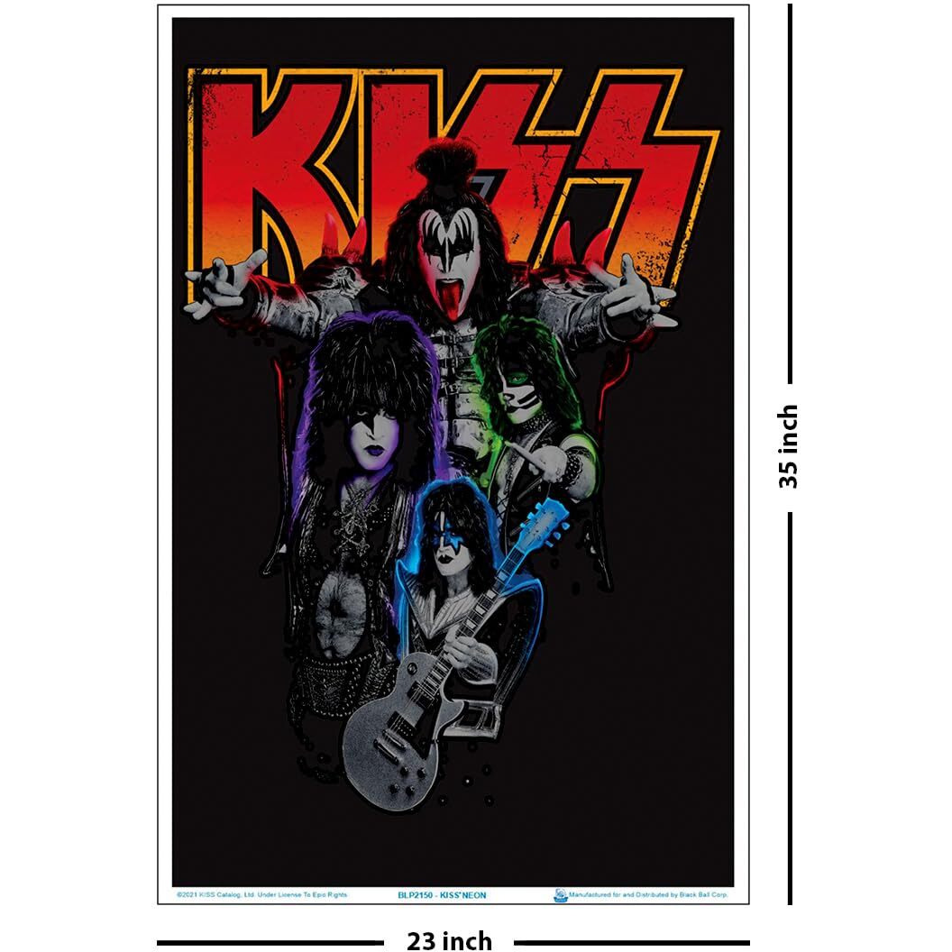 Kiss - Officially Licensed - Neon Blacklight Poster - 23"" X 35""