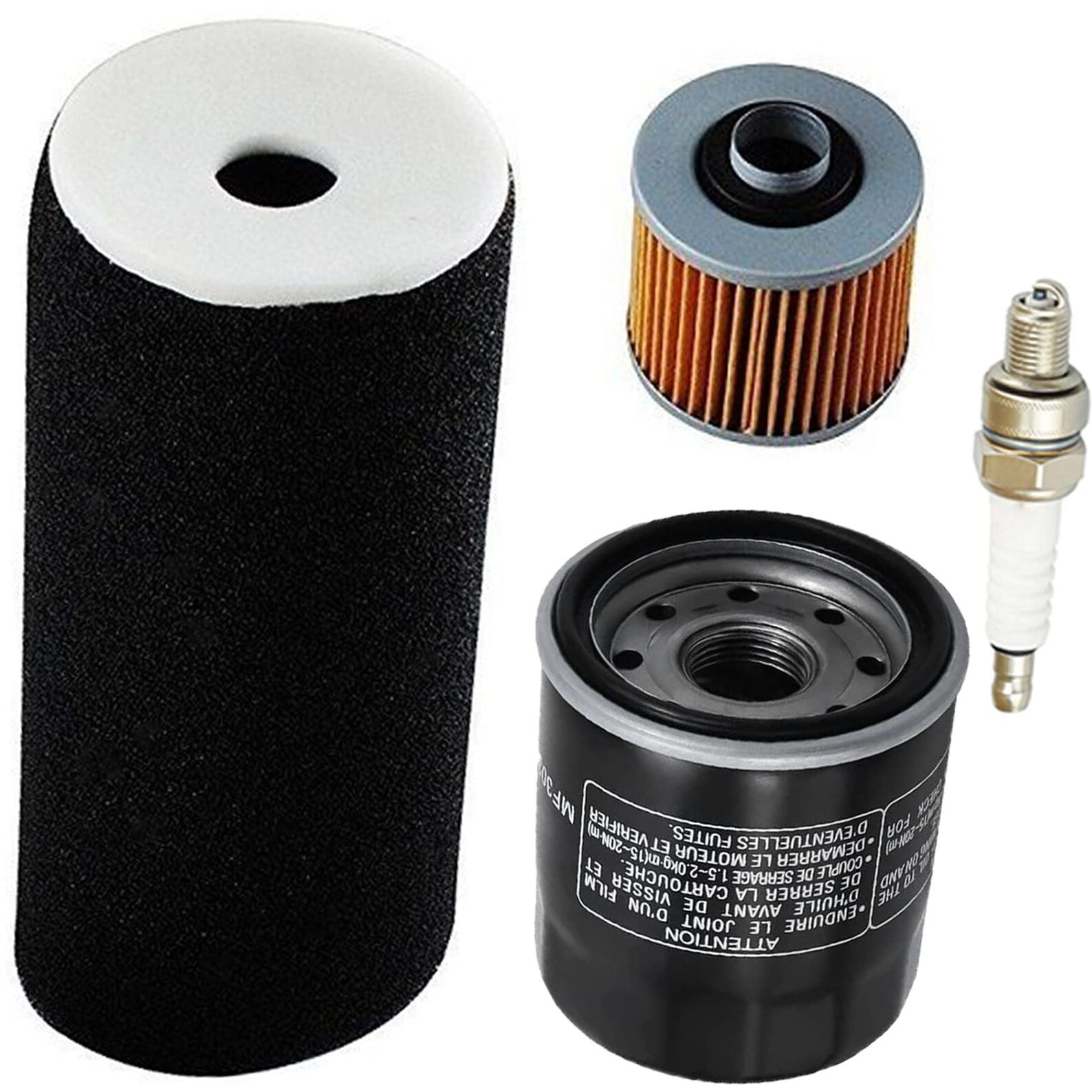 Liyyoo 1Uy-14451-00-00 Air Filter Oil Filter Spark Plug Kit  Compatible With Yamaha Grizzly 660 Yfm660 4X4 2002-2008 Yfm660 Air Filter
