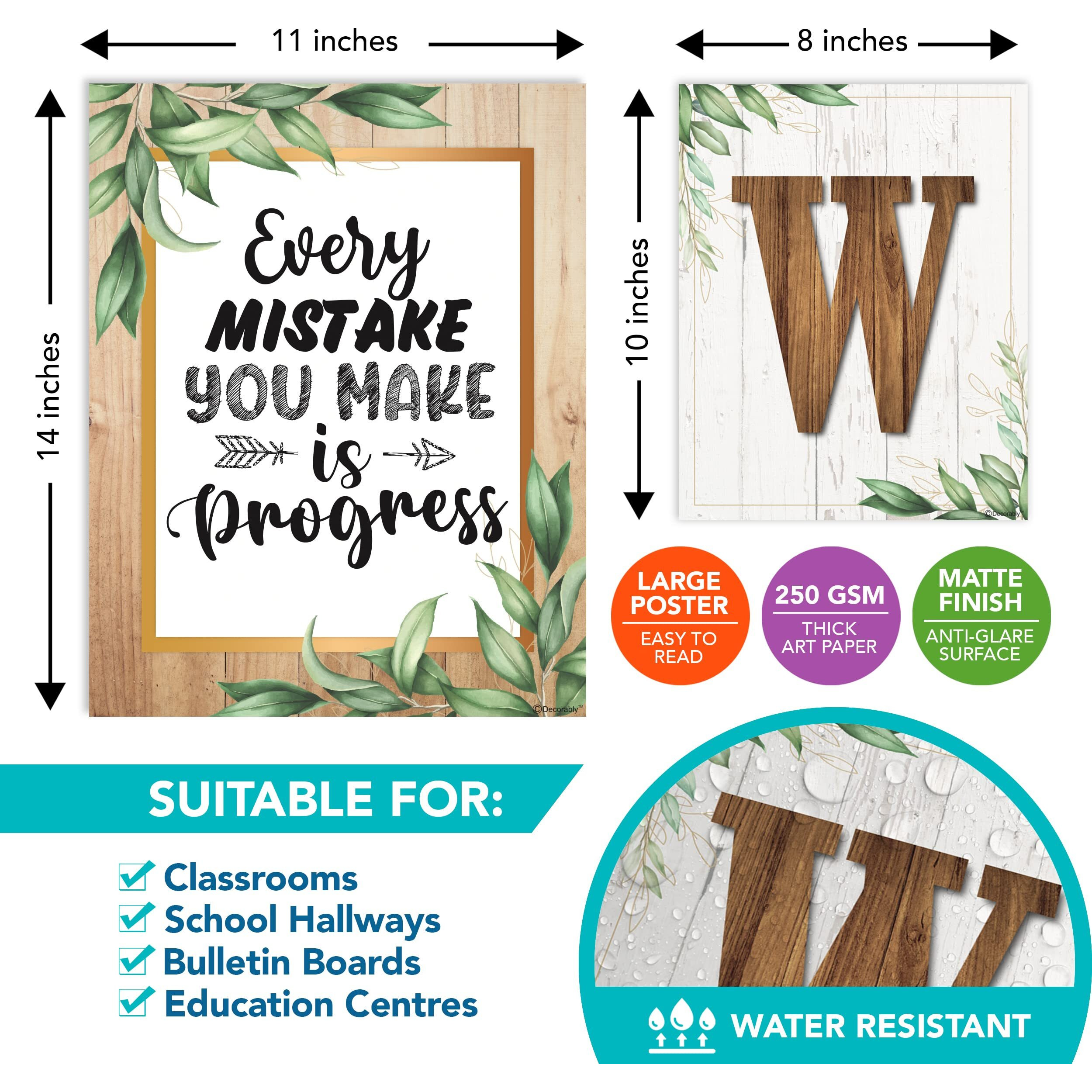 Decorably Welcome Posters For Classroom - 15 Modern Farmhouse Classroom Decor  Classroom Welcome Sign For Classroom  Farmhouse Teacher Decor For Classroom Farmhouse Decor  Welcome Classroom Sign