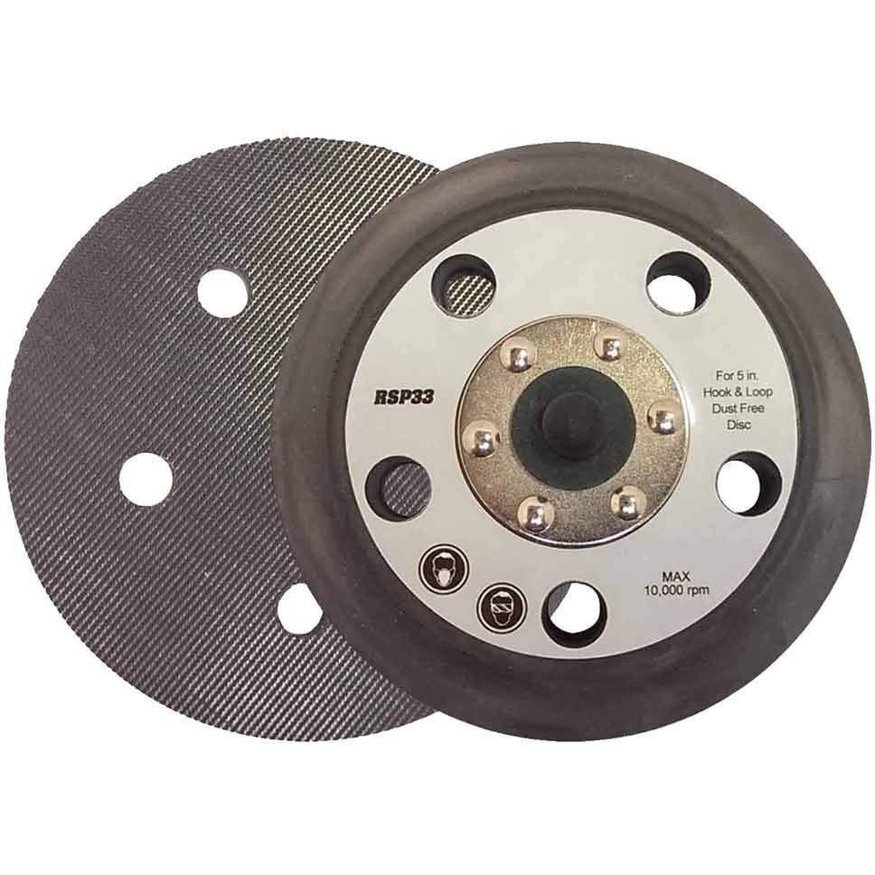 Superior Pads & Abrasives Rsp33 5"" Diameter - 5/16""-24 Unf Threaded Shaft Hook & Loop Sander Pad With 5 Vacuum Holes Replaces Oem 15000 For Porter Cable 7344 7335 97355 Sanders