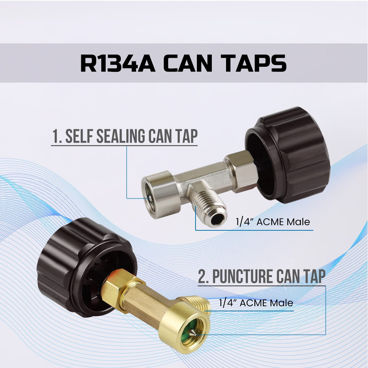 Lichamp R134A Can Tap  Automotive R 134A Self Sealing Can Tap And Puncture Ac Freon Can 134A Adapter Fittings  Ta01