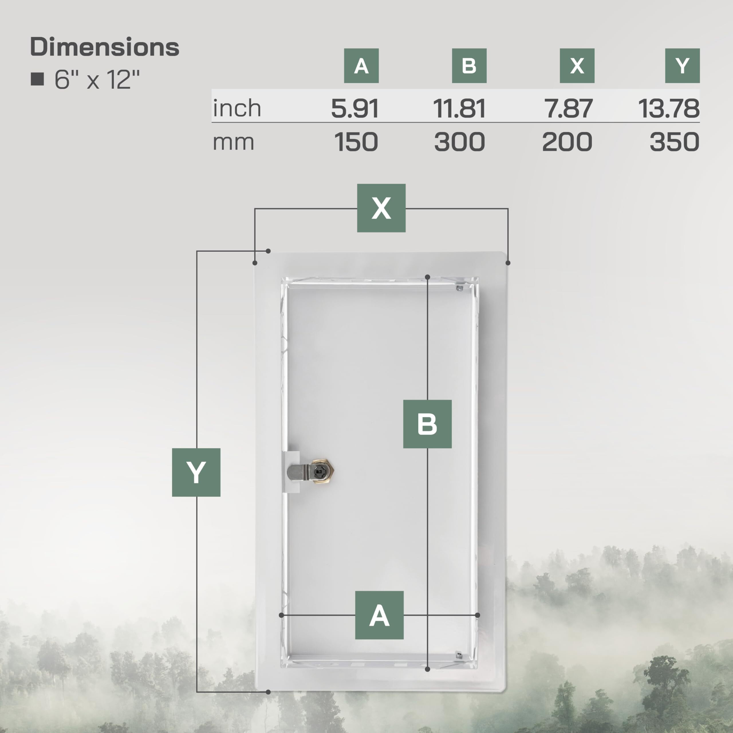 Vent Systems 6'' X 12'' Inch Lockable Metal Access Panel - Easy Access Doors With Locking Mechanism - Access Panel For Drywall  Wall And Ceiling Electrical And Plumbing Service Door Cover