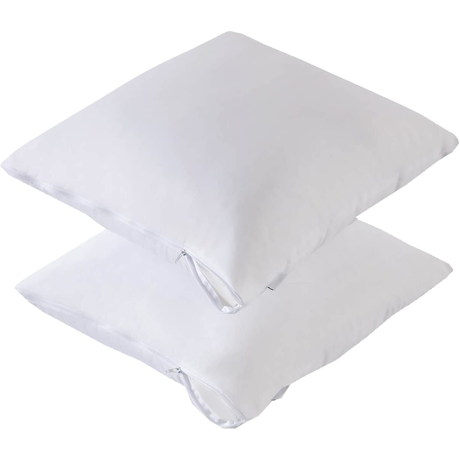 Kingnex 2 Pack Feather Proof Pillow Protectors 18X18 Waterproof Pillow Covers For Square Throw Pillow 18X18