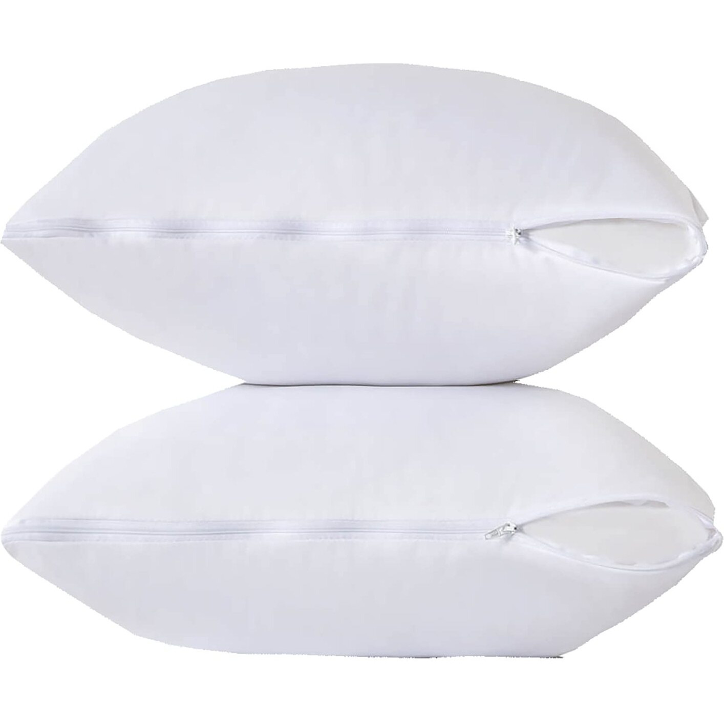 Kingnex 2 Pack Feather Proof Pillow Protectors 18X18 Waterproof Pillow Covers For Square Throw Pillow 18X18