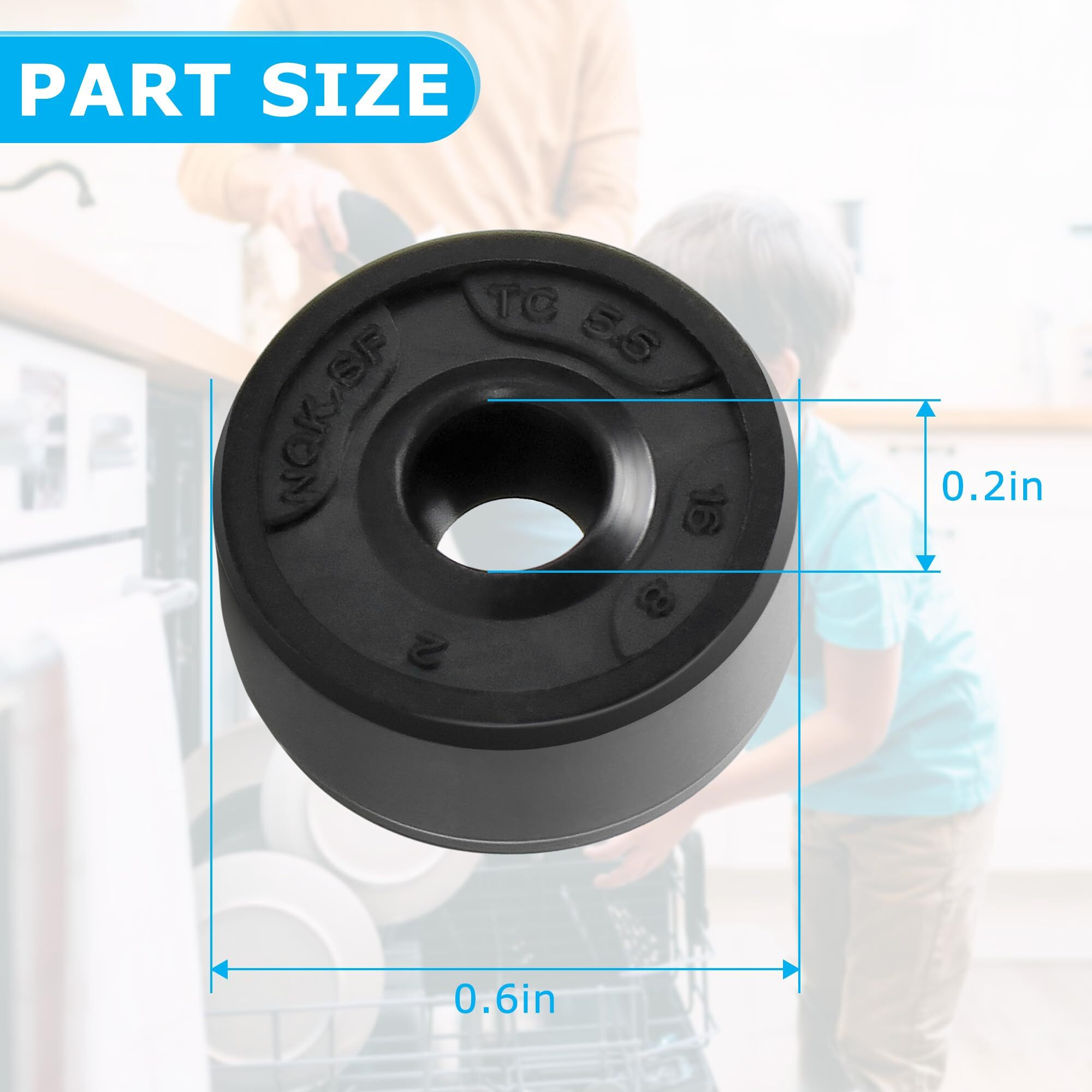 [2024 Upgraded] W10195677 Wpw10195677 Dishwasher Diverter Valve Seal Grommet - 2 Pack - Fit Whirl.Pool Kitchen.Aid  May.Tag And More (1 Year Warranty By Tomoon)