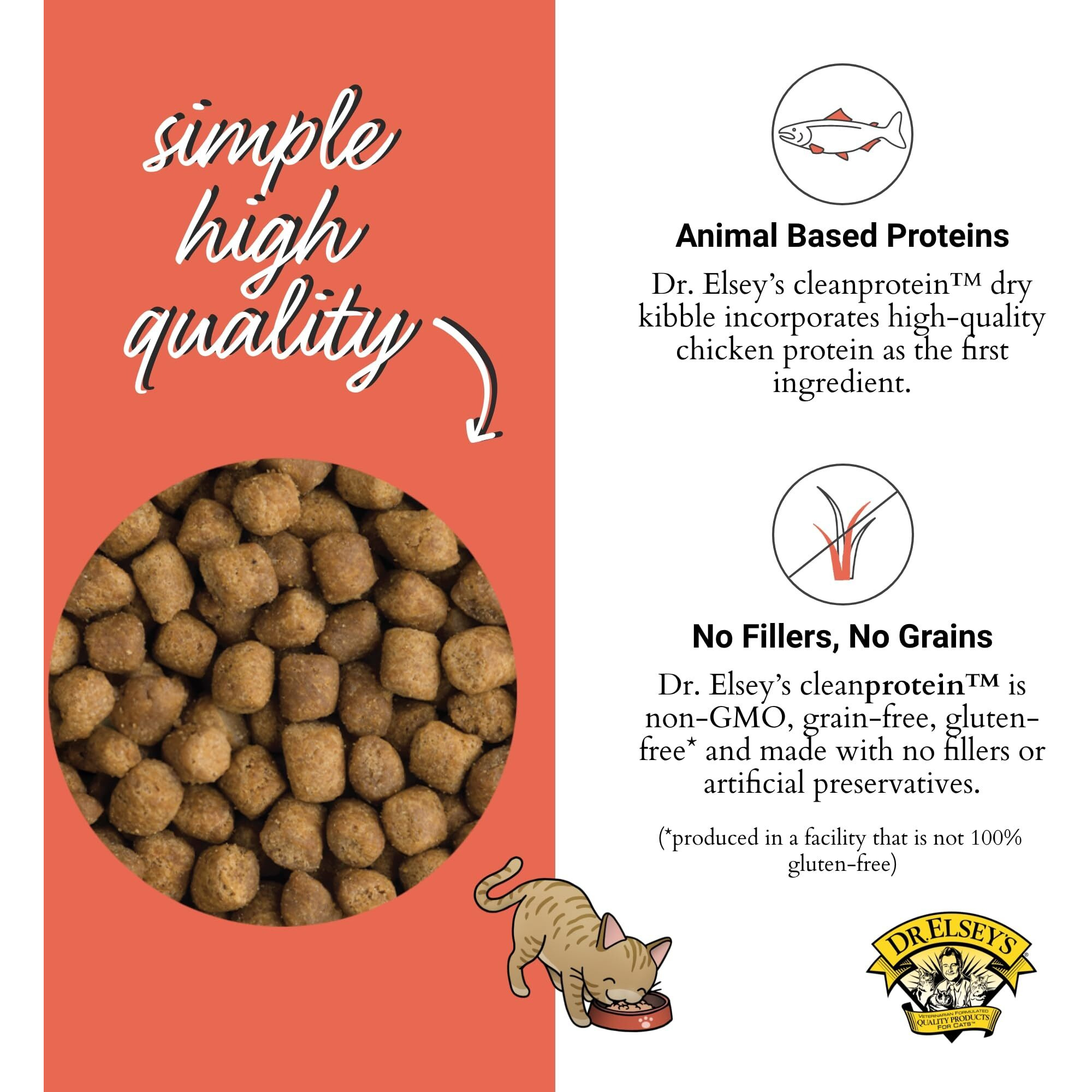 Dr. Elsey's Cleanprotein Salmon Formula Dry Cat Food  2 Pound (Pack Of 1)