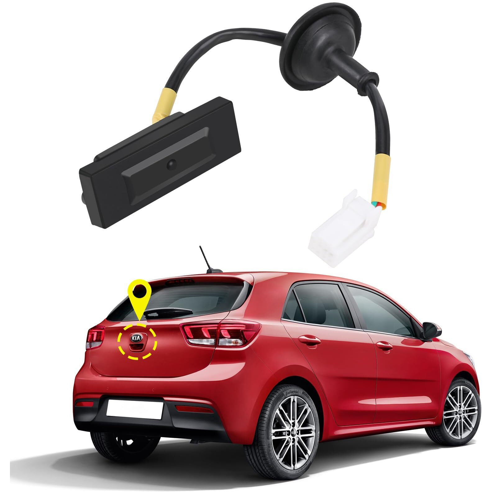 81260-1W220 Hatch Release Button Trunk Latch For Kia Rio & Kia Pride 2012 2013 2014 2015 2016 2017  Replace 812601W220 Rear Hatch Back Liftgate Tailgate Latch Trunk Lock Lid Open Release Switch Button