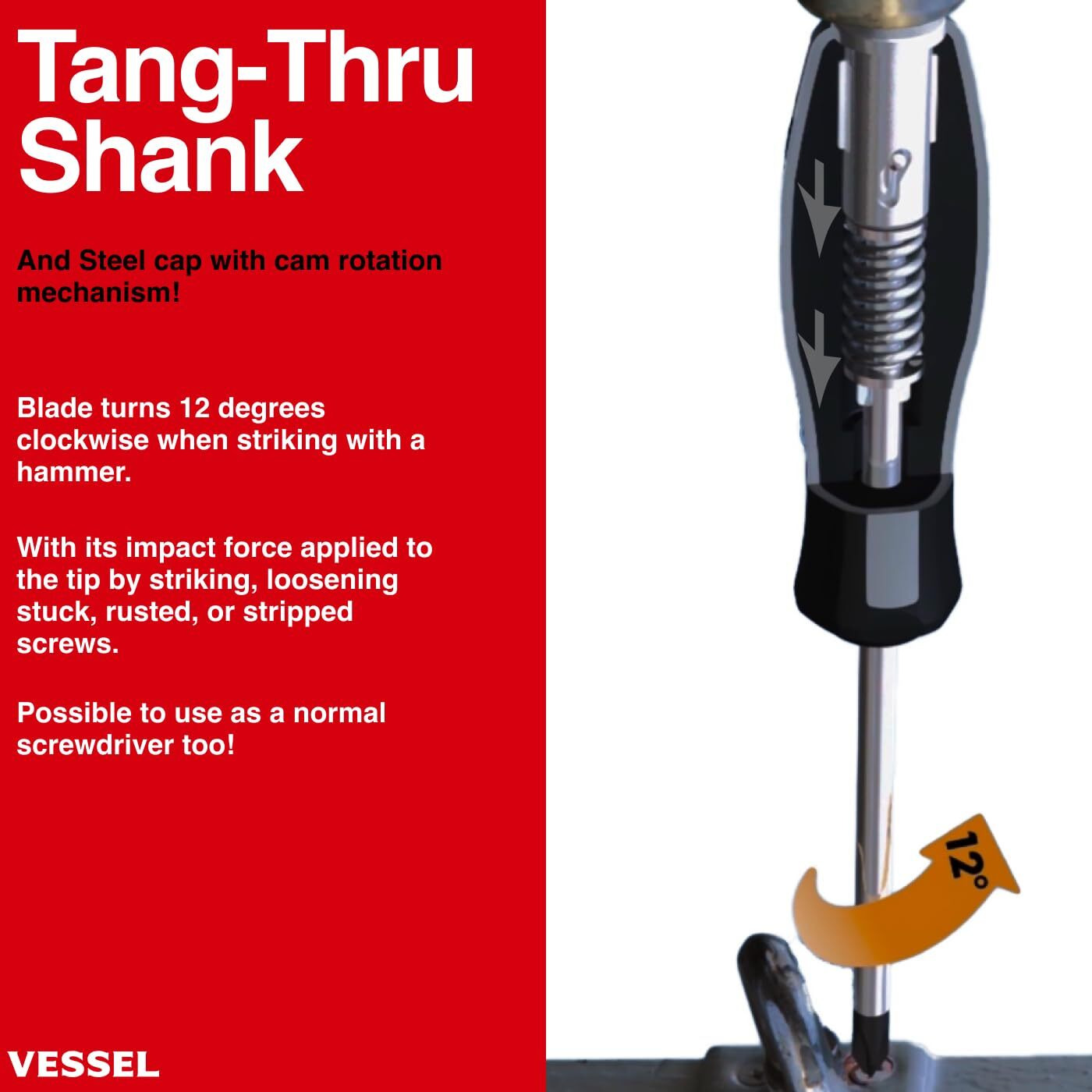 Vessel Megadora Impacta Screwdriver (8 Pcs Set)