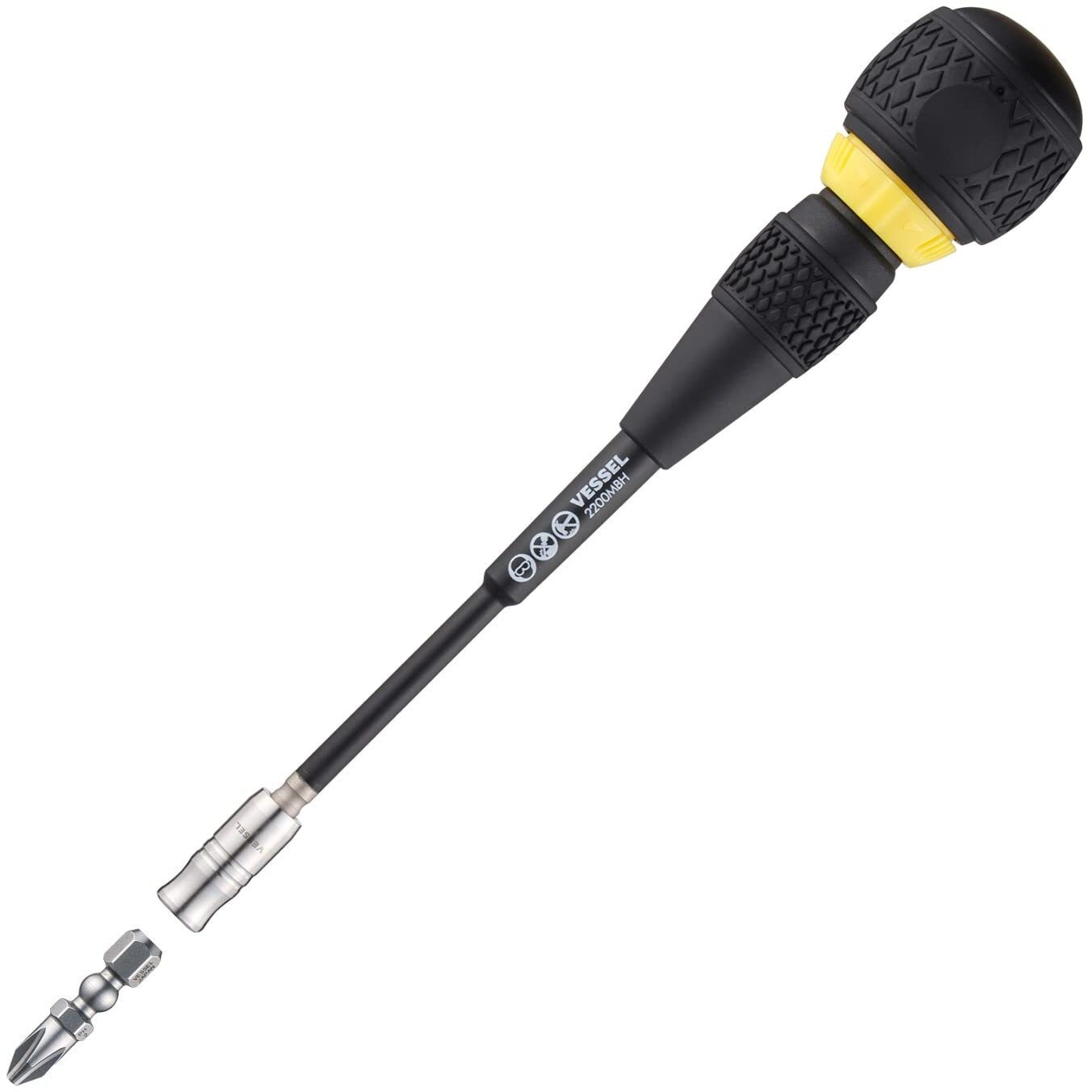 Vessel - Ball Grip Ratchet Interchangeable Screwdriver 2200Mbh120