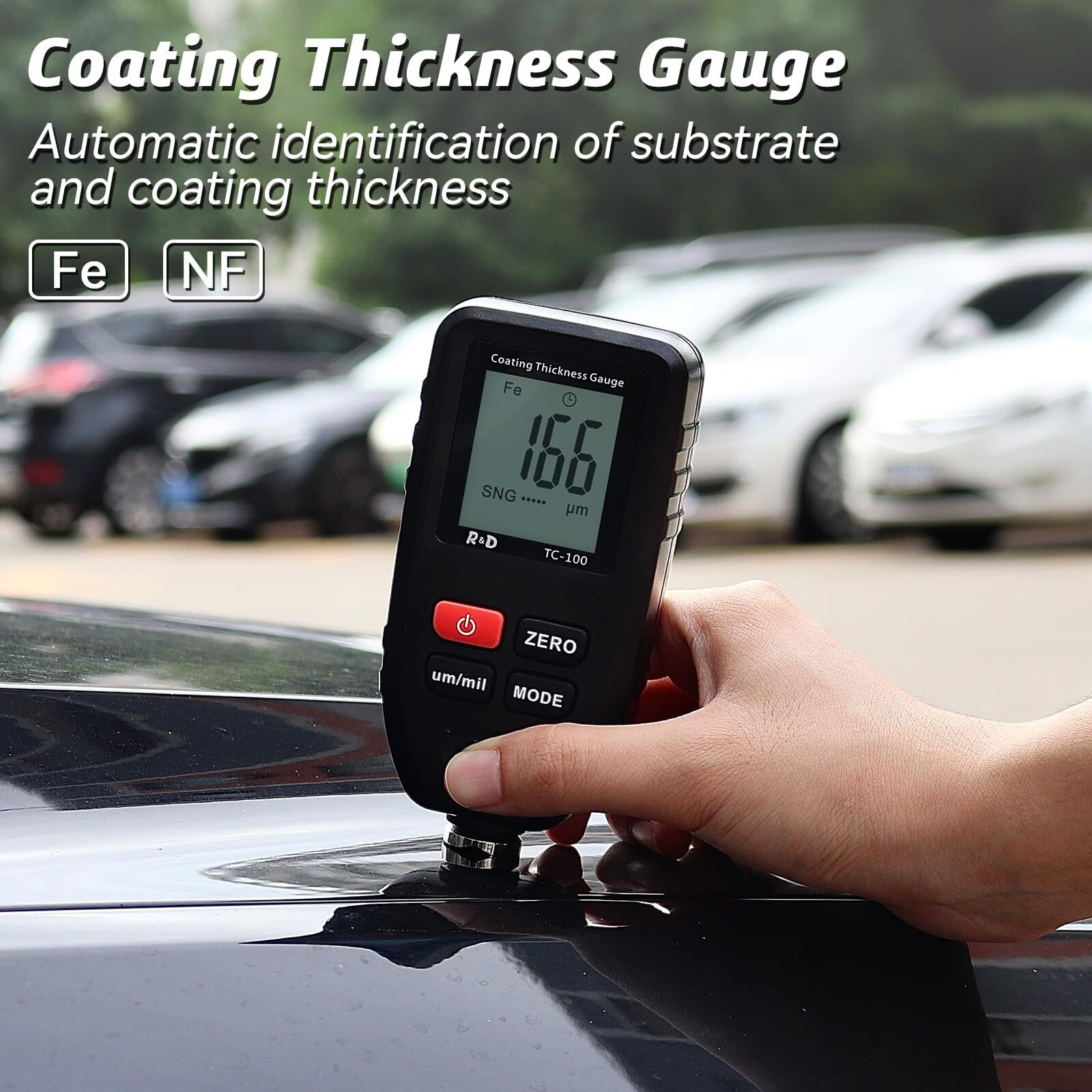 Paint Thickness Gauge Tc100 Car Coating Thickness Meter For Used Car Buyers Paint Mil Thickness Meter Gauge Check The Cars Original Coating Auto Car Paint Meter
