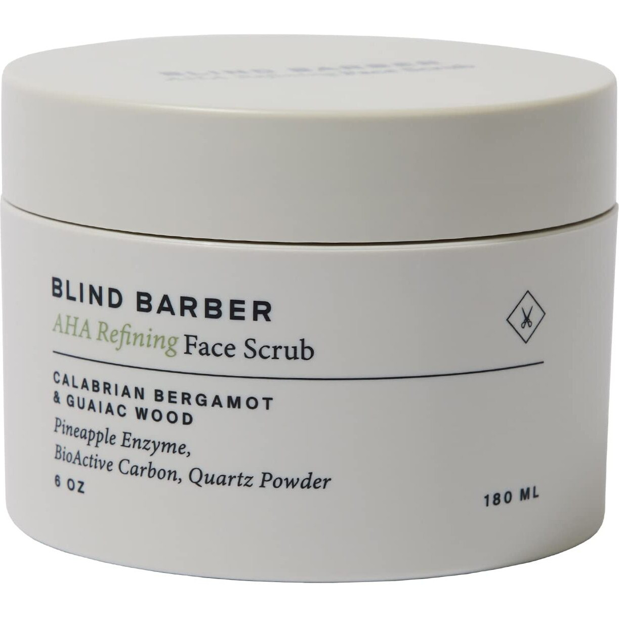 Blind Barber Aha Exfoliating Face Scrub - Daily Exfoliating Face Wash For Men - Scrub Away Dirt & Excess Oil  Clear Clogged Pores & Smooth Skin Texture - Facial Scrub With Quartz Powder (6 Oz)
