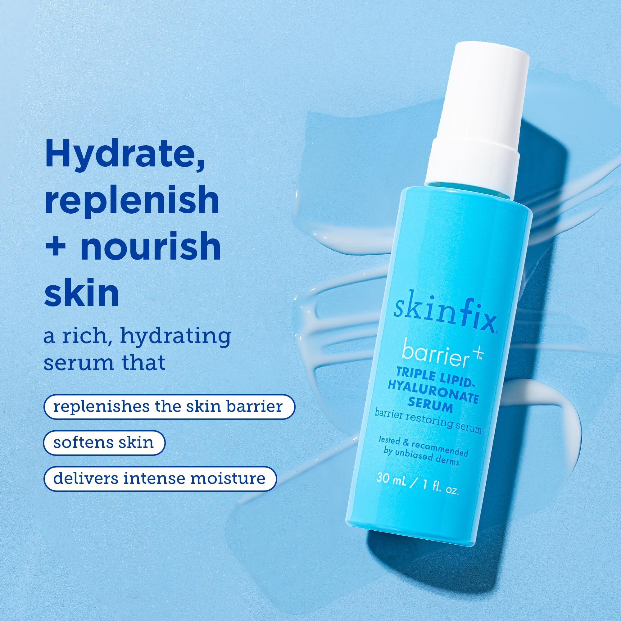 Skinfix Barrier+ Triple Lipid-Hyaluronate Serum Hydrating Serum That Delivers A Surge Of Moisture To Hydrate  Replenish & Nourish Skin  1 Fl Oz