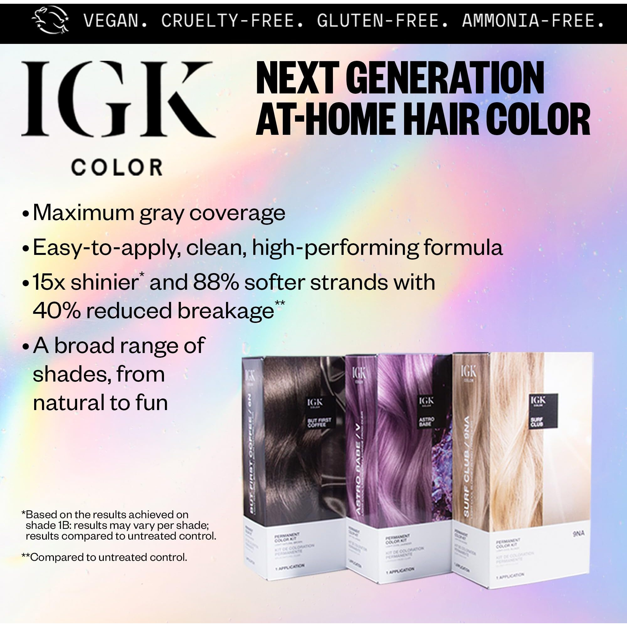 Igk Permanent Color Kit (2-Pack) Surf Club - Light Cool Blonde 9Na | Easy Application + Strengthen + Shine | Vegan + Cruelty Free + Ammonia Free |