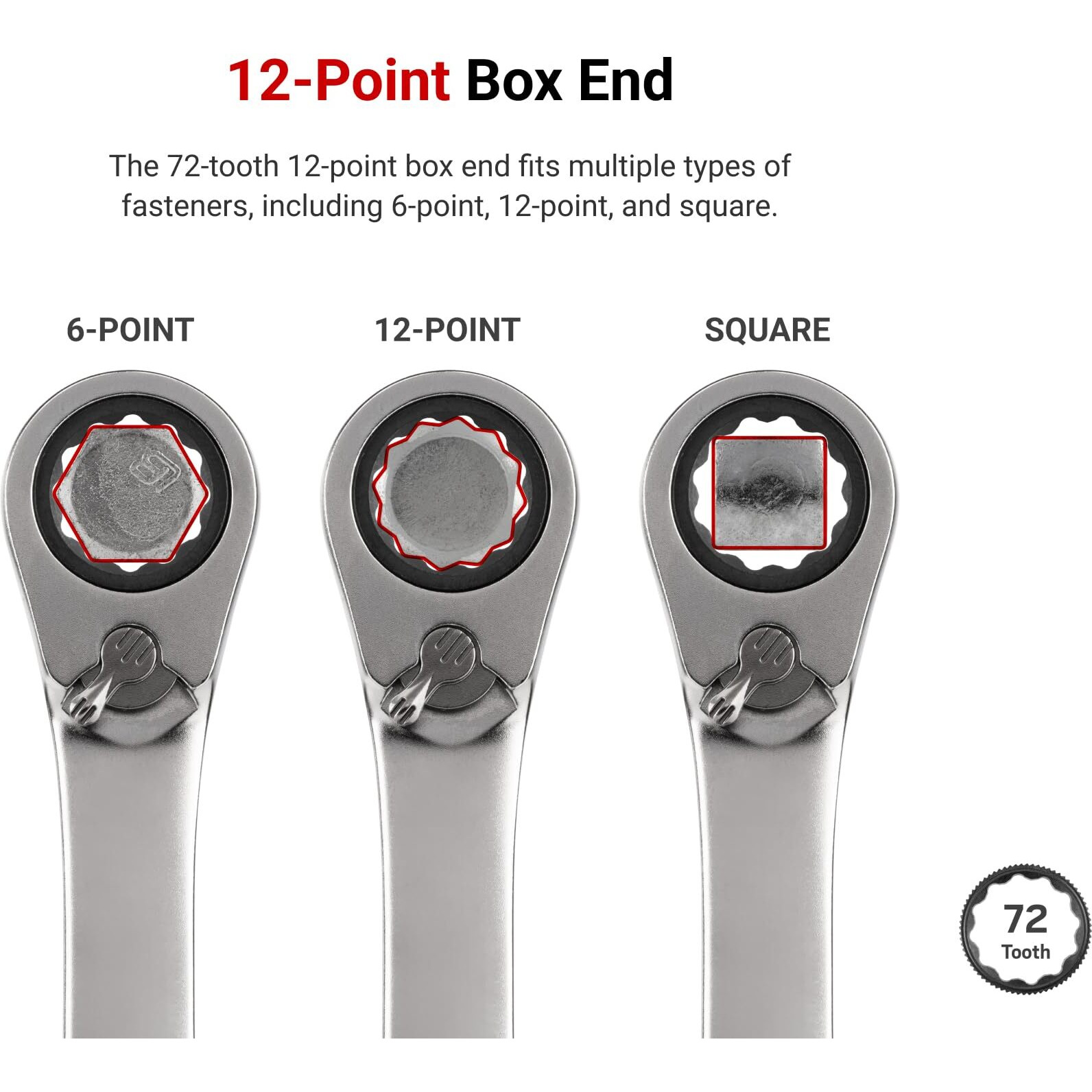 Tekton 13 Mm Reversible 12-Point Ratcheting Combination Wrench | Wrc23413