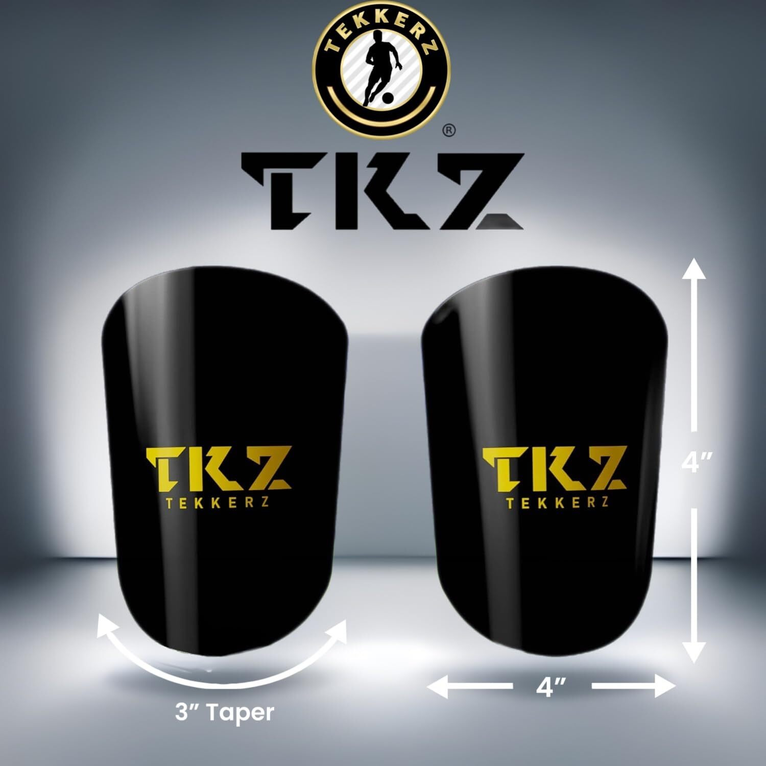 Tekkerz Soccer Miniature Tiny Shin Guard - Extra Small Protective Equipment Shin Guards 3X4 Inch Flexible Structure To Absorb Impact