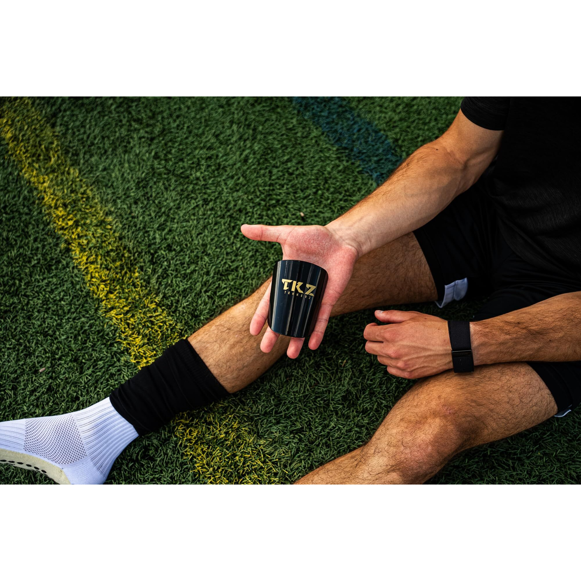 Tekkerz Soccer Miniature Tiny Shin Guard - Extra Small Protective Equipment Shin Guards 3X4 Inch Flexible Structure To Absorb Impact