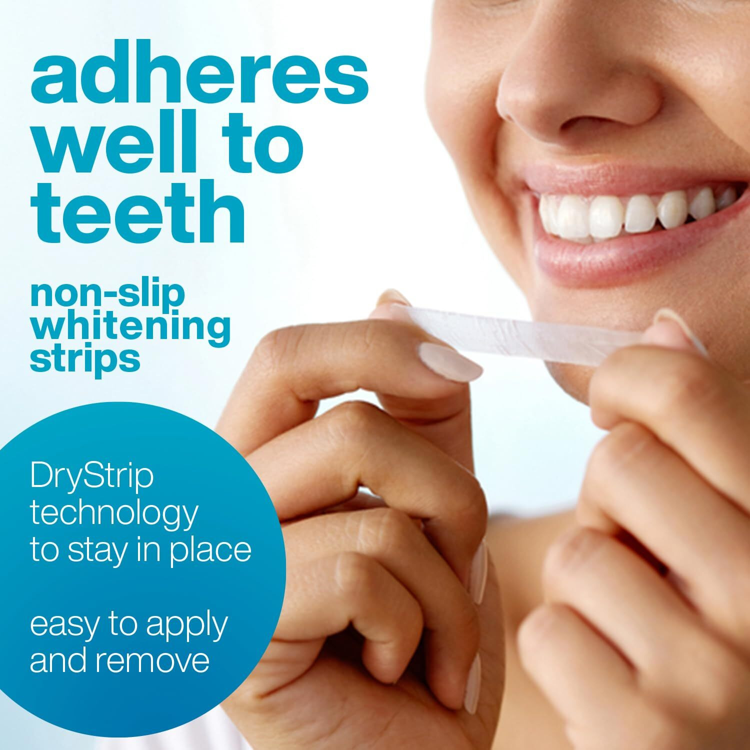 Aquasonic Professional Teeth Whitening Strips - Enamel Safe Teeth Whitening With Hydrogen Peroxide - Easy To Use  Non-Slip  Affordable & Effective (Unflavored)