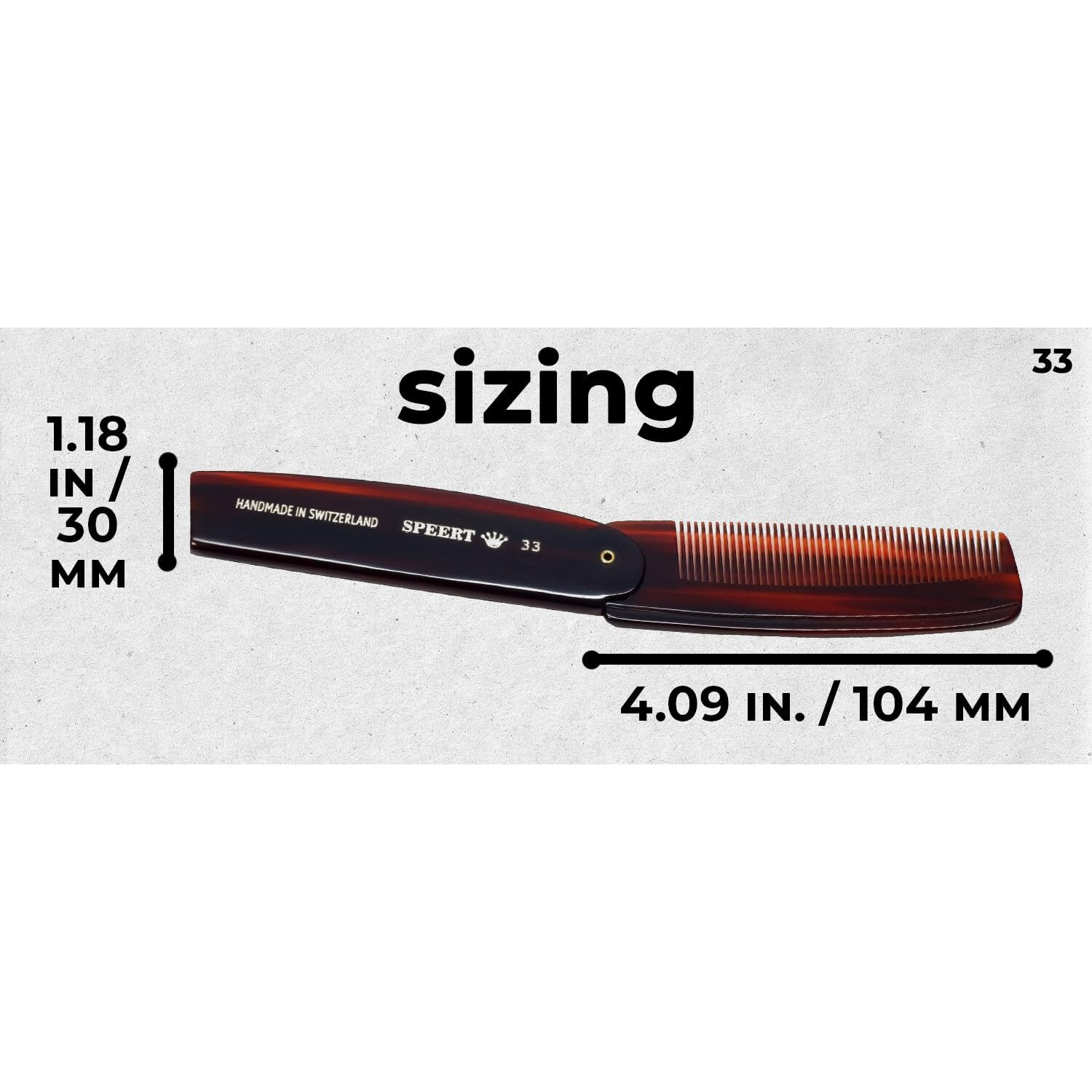 Speert 33 Handmade Narrow Tooth Comb Tortoise Havana Acetate Fine Straight Thin Detangling Parting Grooming Teasing Hair Styling Hairdresser Barber Hairdressing Wet Dry Pocket Travel Women Men Kids