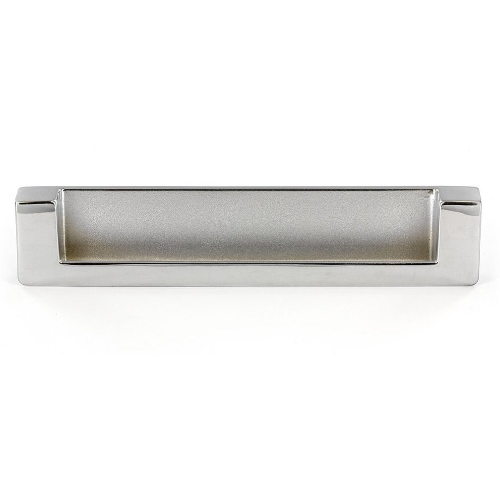 Richelieu Hardware Bp897128140 5 1/16-Inch (128 Mm) Center-To-Center Chrome Modern Recessed Cabinet And Drawer Pull Handle For Kitchen  Bathroom  And Furniture