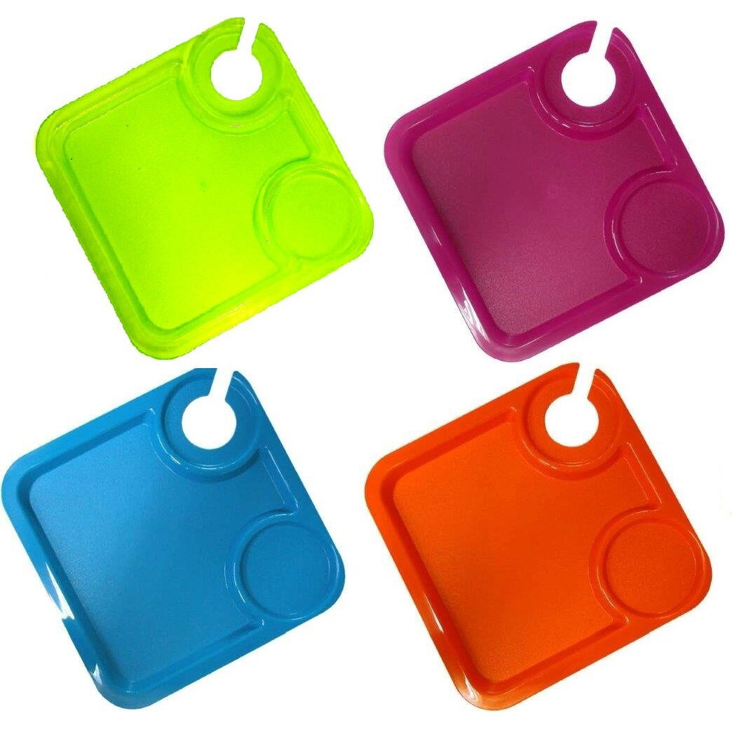 Happy Hour Party Plates With Stemware Holder