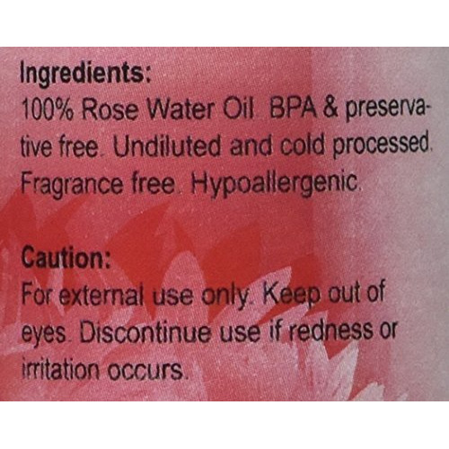 Pure Rose Water  Large 4Oz (Moroccan) Made From Petals 100% All Natural Rosewater Bottle - Best Complete Facial & Skin Toner  Hair Oil  Moisturizer And Cleanser - Makes A Great Rose Tub Tea