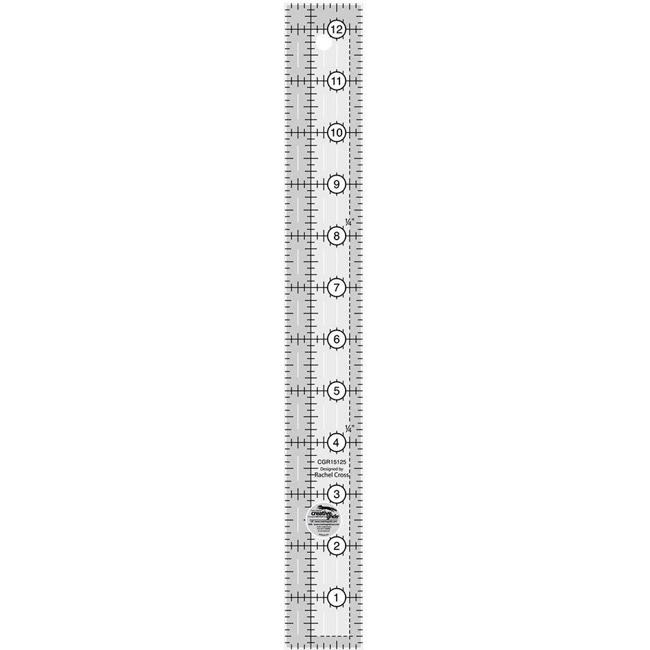 Creative Grids Quilt Ruler 1-1/2In X 12-1/2In - Cgr15125