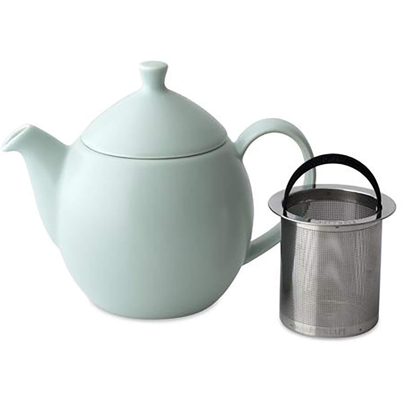 Forlife Dew Teapot With Basket Infuser  Minty Aqua  14 Oz/414Ml