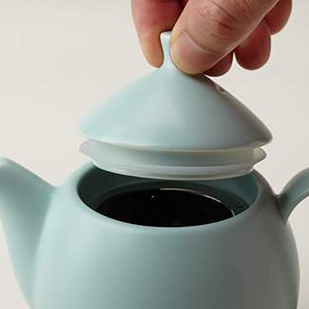 Forlife Dew Teapot With Basket Infuser  Minty Aqua  14 Oz/414Ml