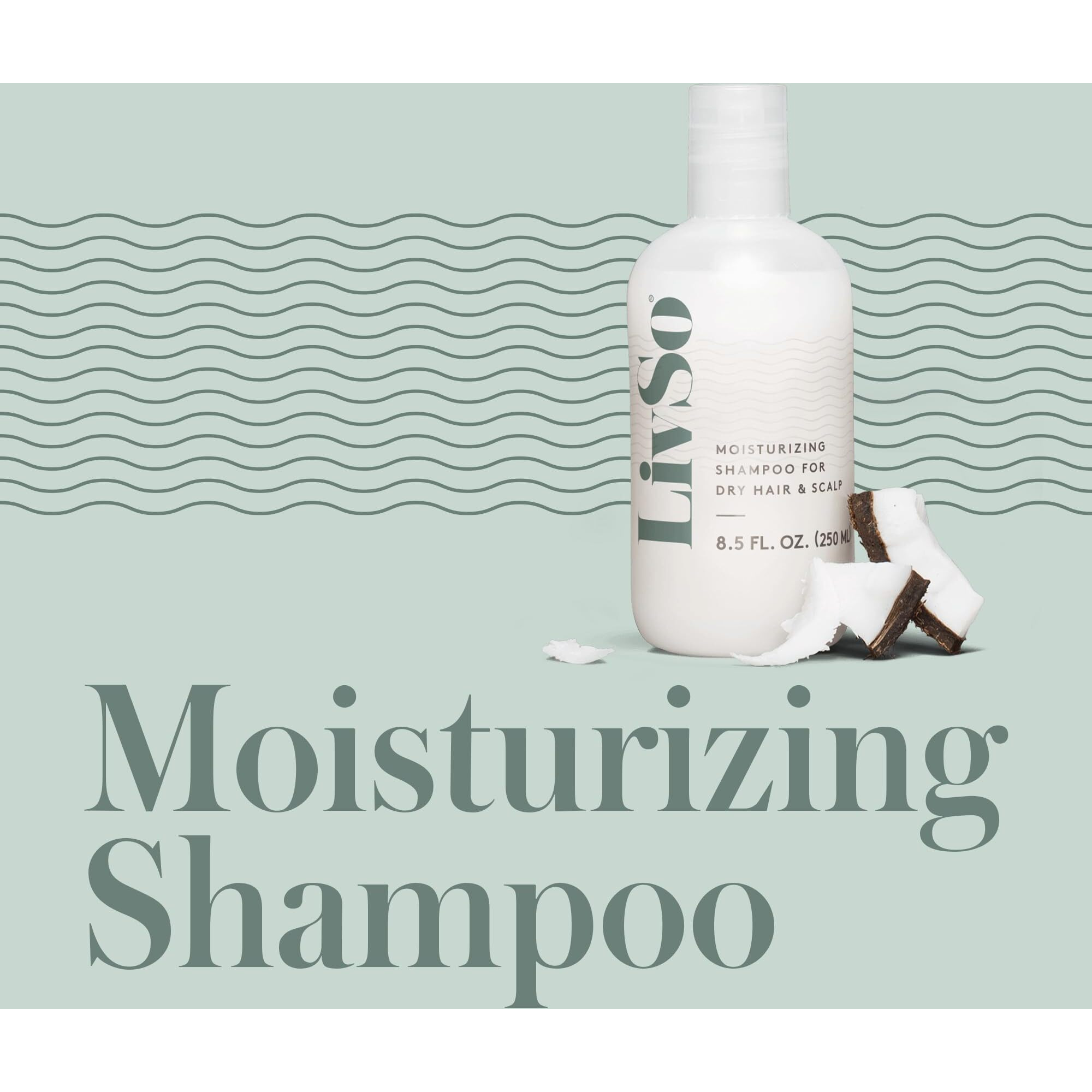 Livso Moisturizing Scalp Shampoo - Moisturizes Hair & Scalp - Naturally Derived - Fresh Feel Product - A Little Bit Of Livso Goes A Long Way